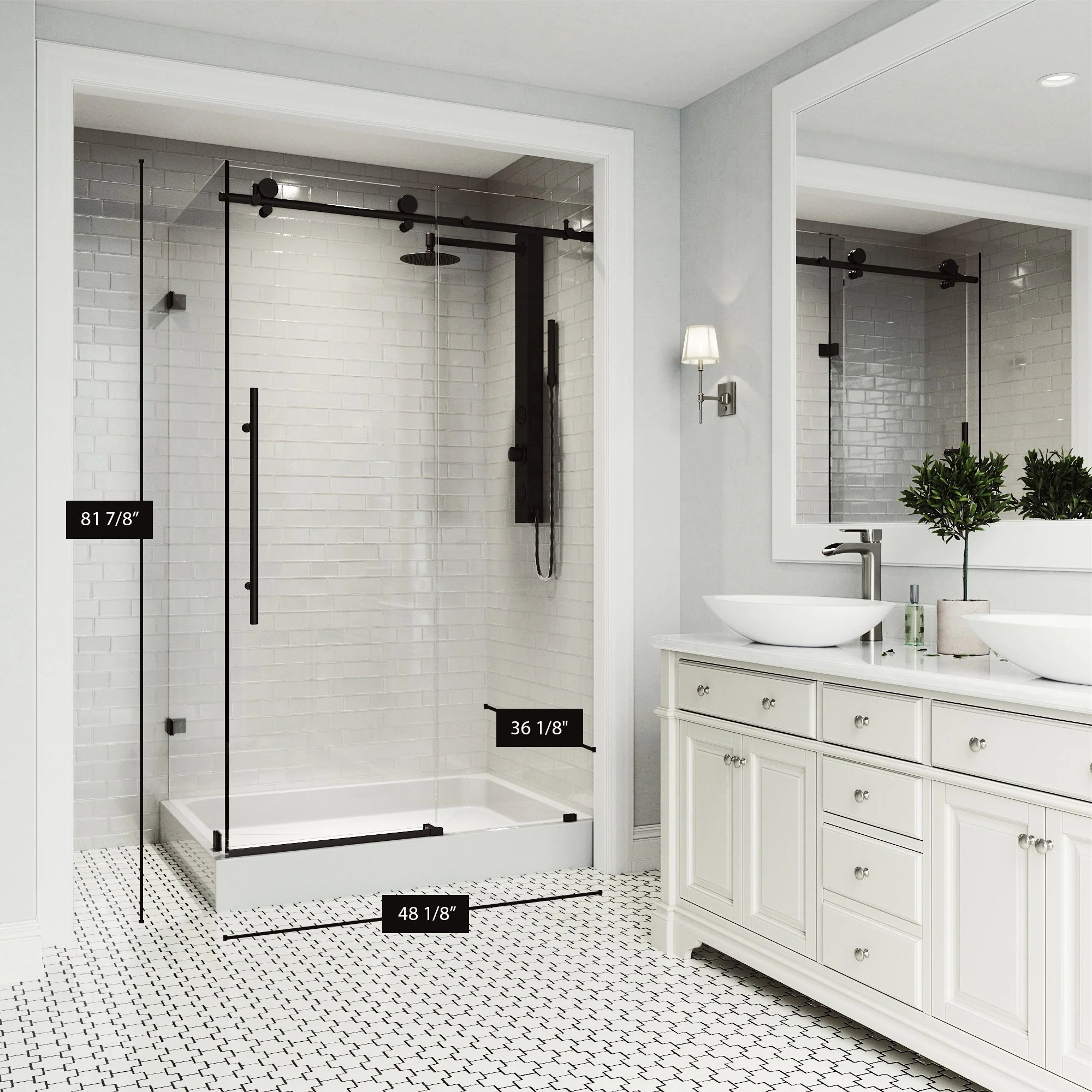 Elan E-Class Frameless Rectangle Shower Enclosure - Image 58