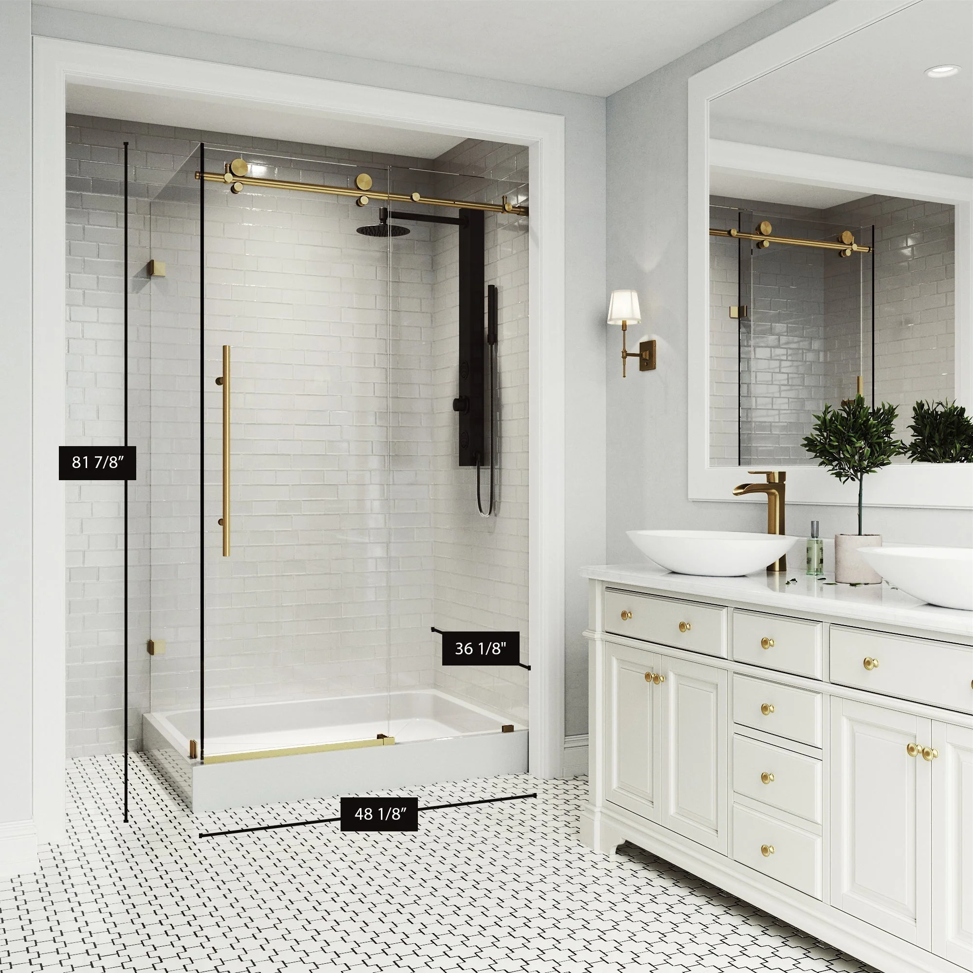 Elan E-Class Frameless Rectangle Shower Enclosure - Image 67