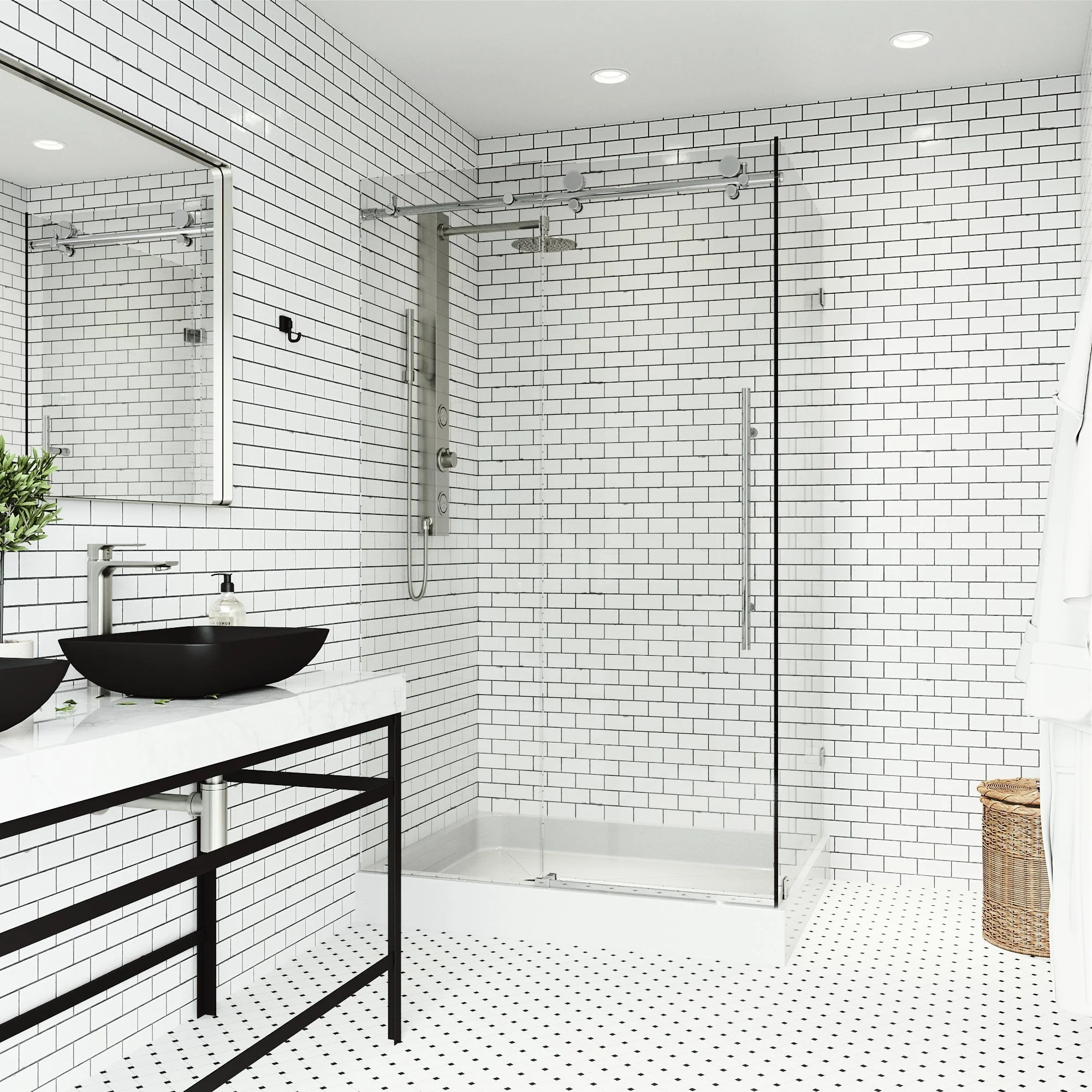 Elan E-Class Frameless Rectangle Shower Enclosure - Image 80