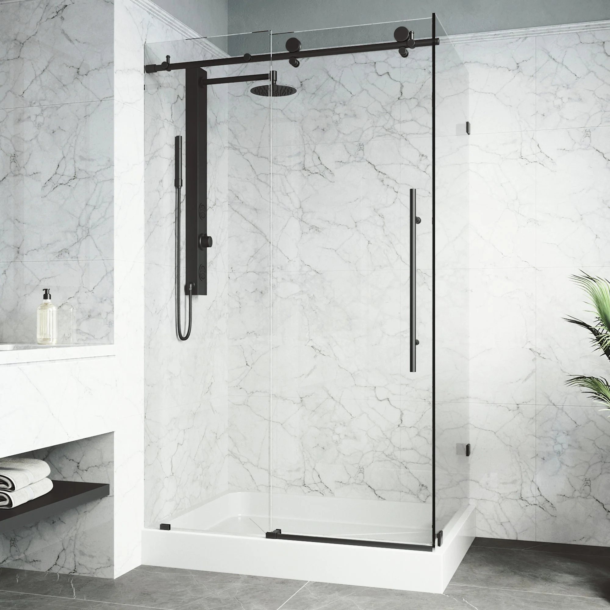 Elan E-Class Frameless Rectangle Shower Enclosure - Image 86