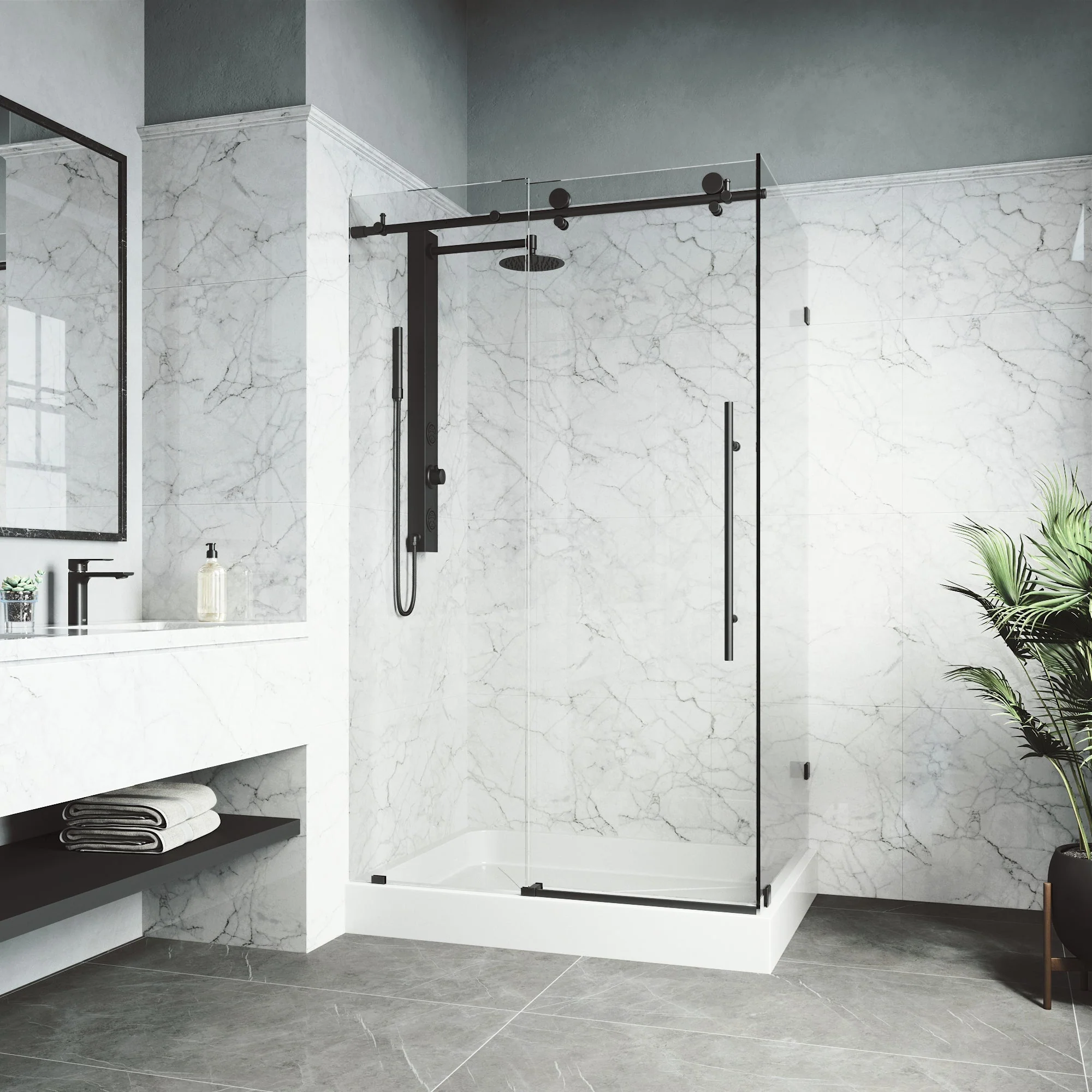Elan E-Class Frameless Rectangle Shower Enclosure - Image 88