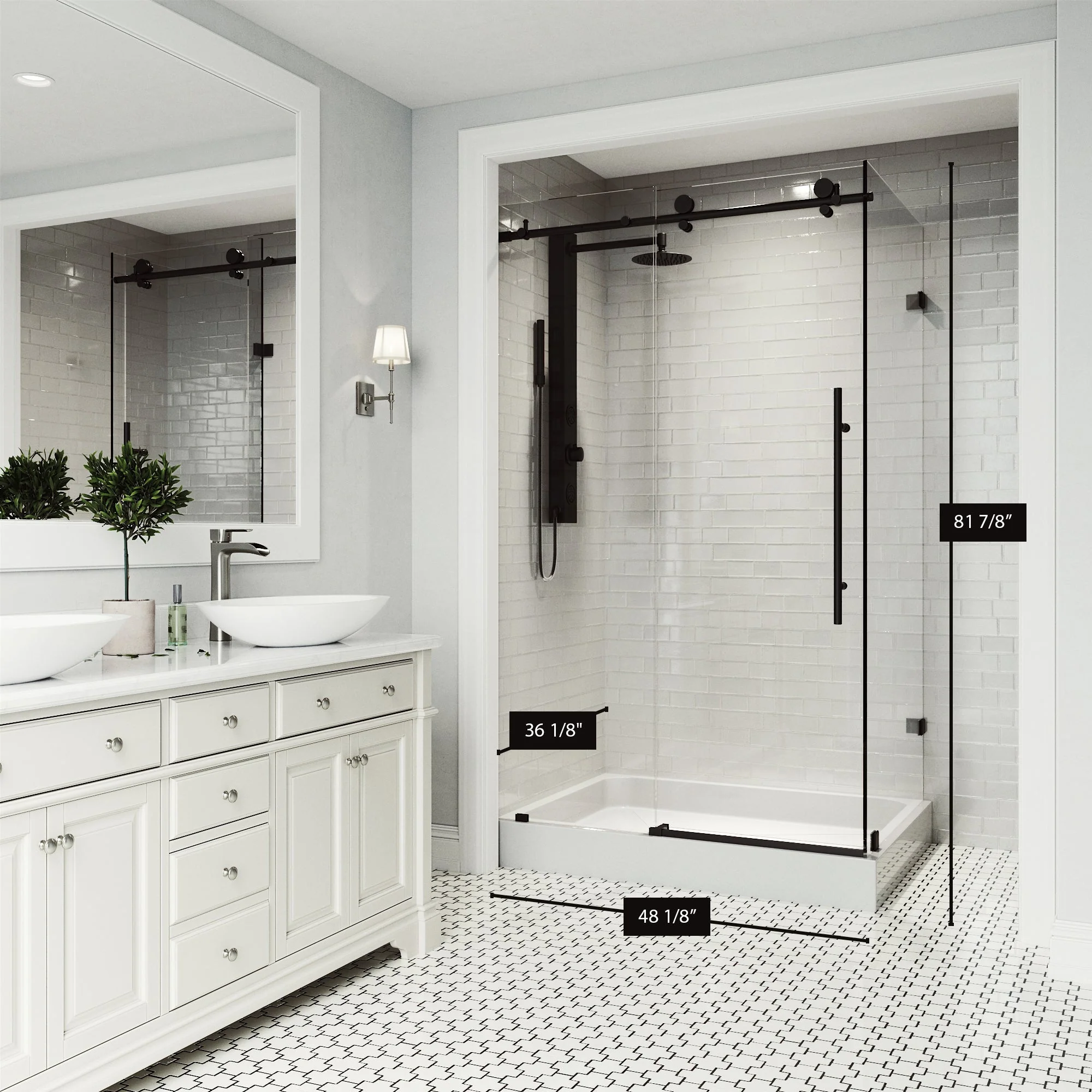 Elan E-Class Frameless Rectangle Shower Enclosure - Image 94