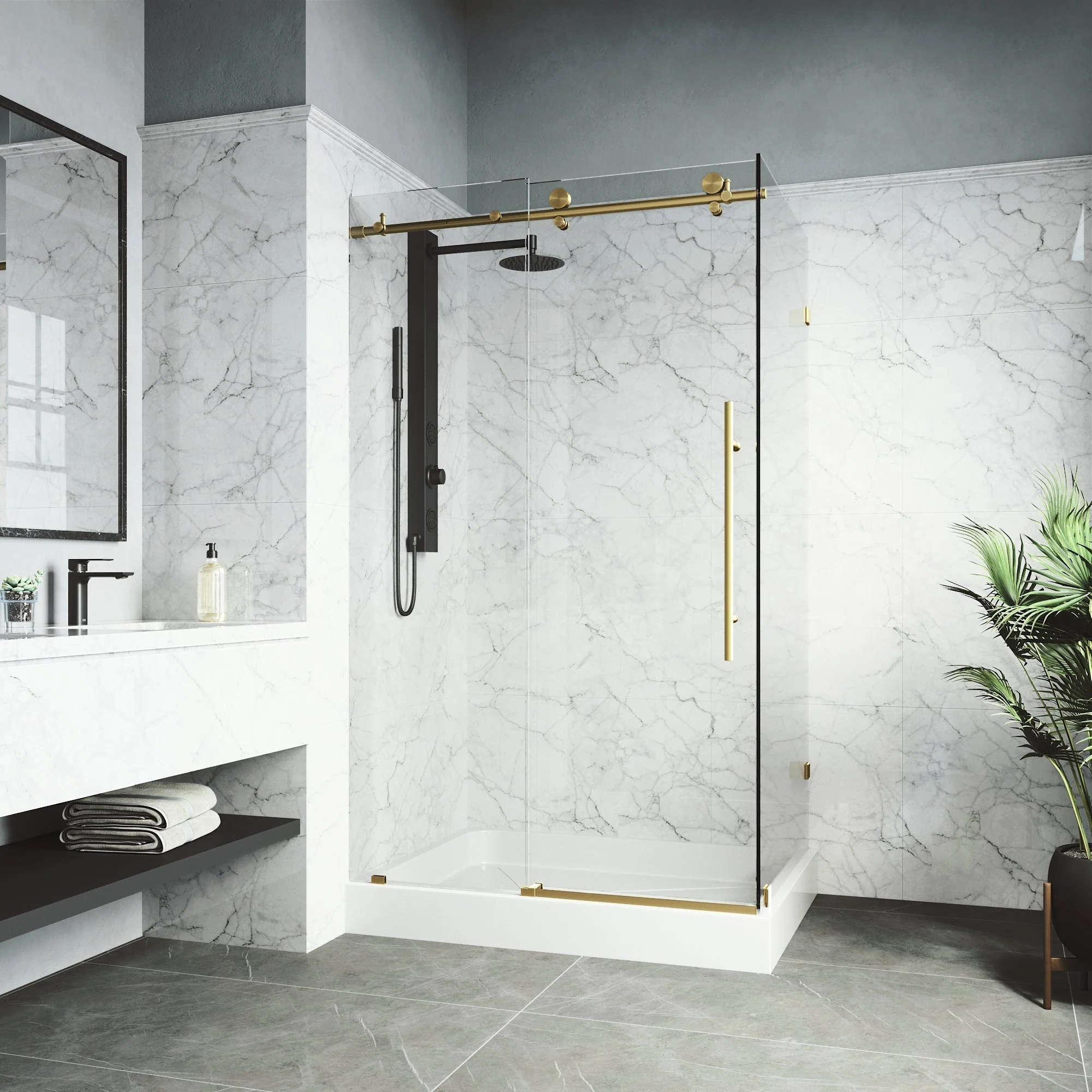 Elan E-Class Frameless Rectangle Shower Enclosure - Image 97
