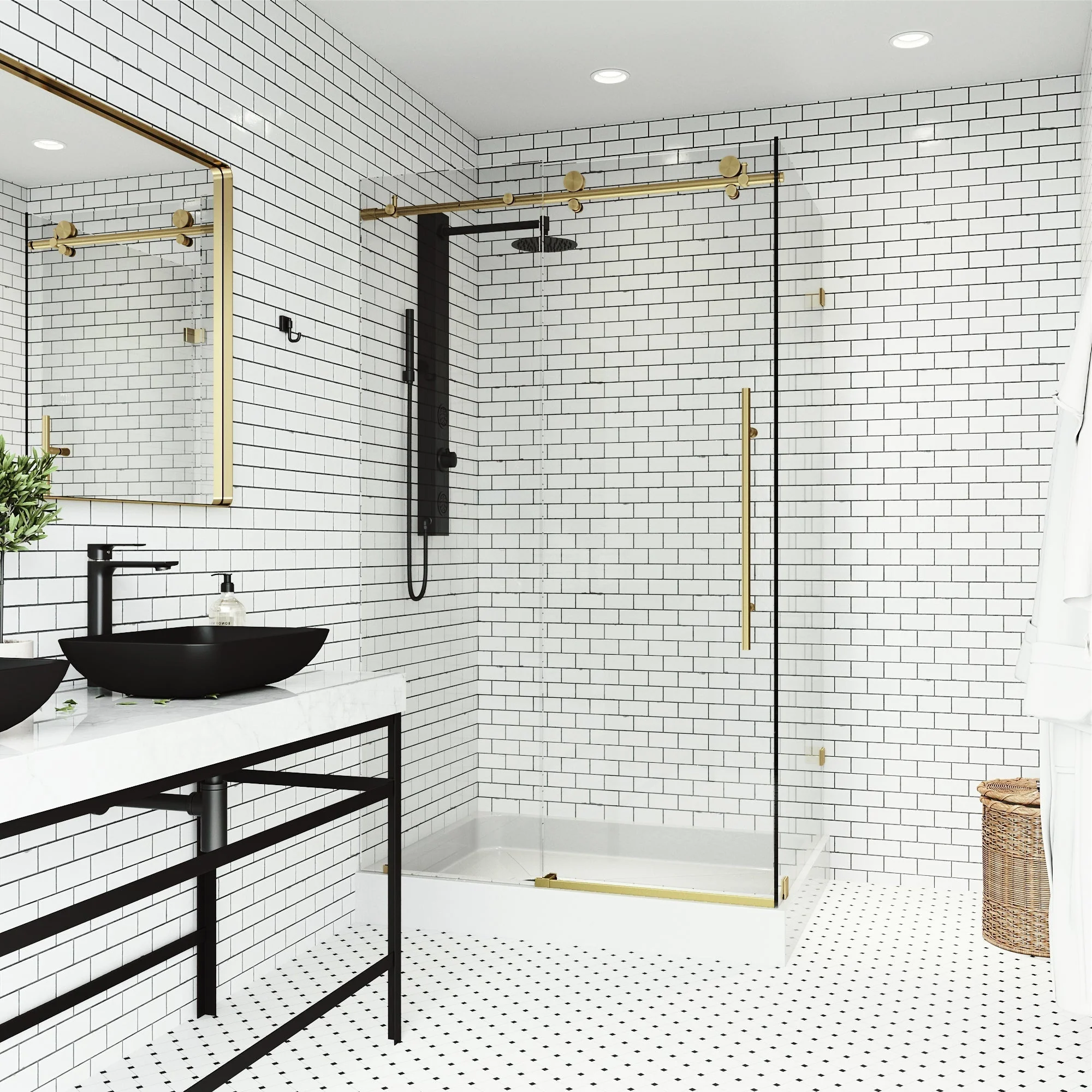 Elan E-Class Frameless Rectangle Shower Enclosure - Image 98