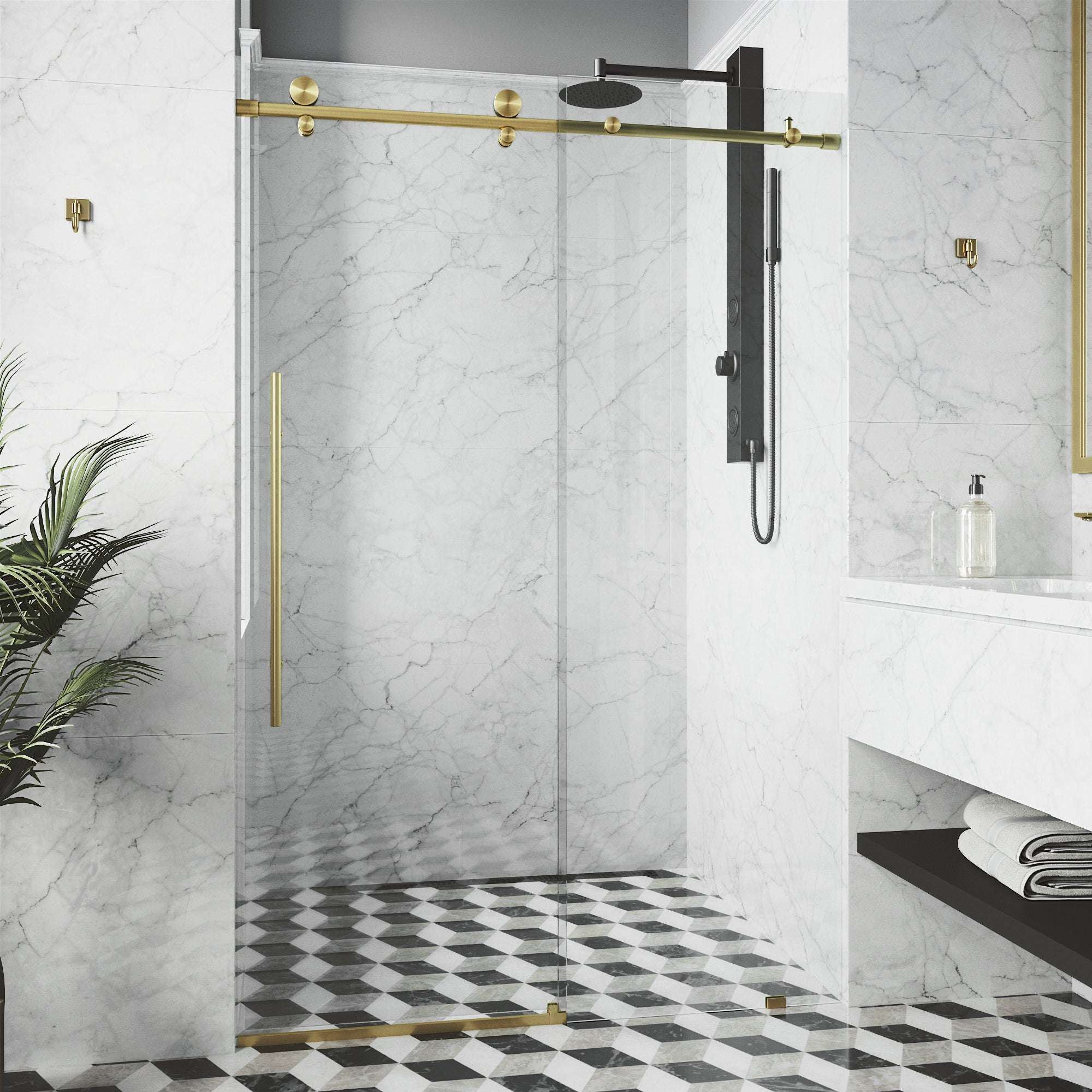 Elan E-Class Frameless Sliding Shower Door - Image 132