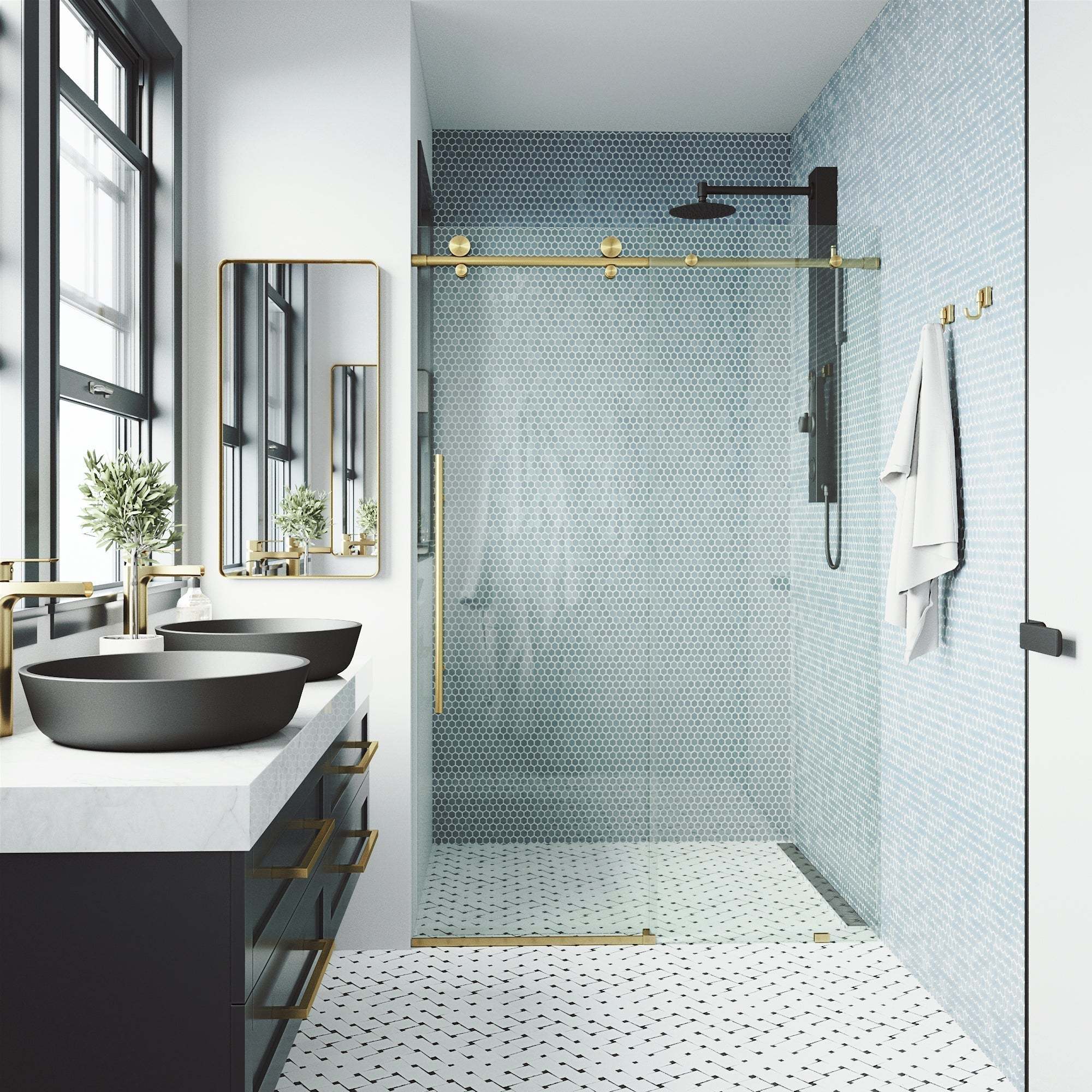 Elan E-Class Frameless Sliding Shower Door - Image 147