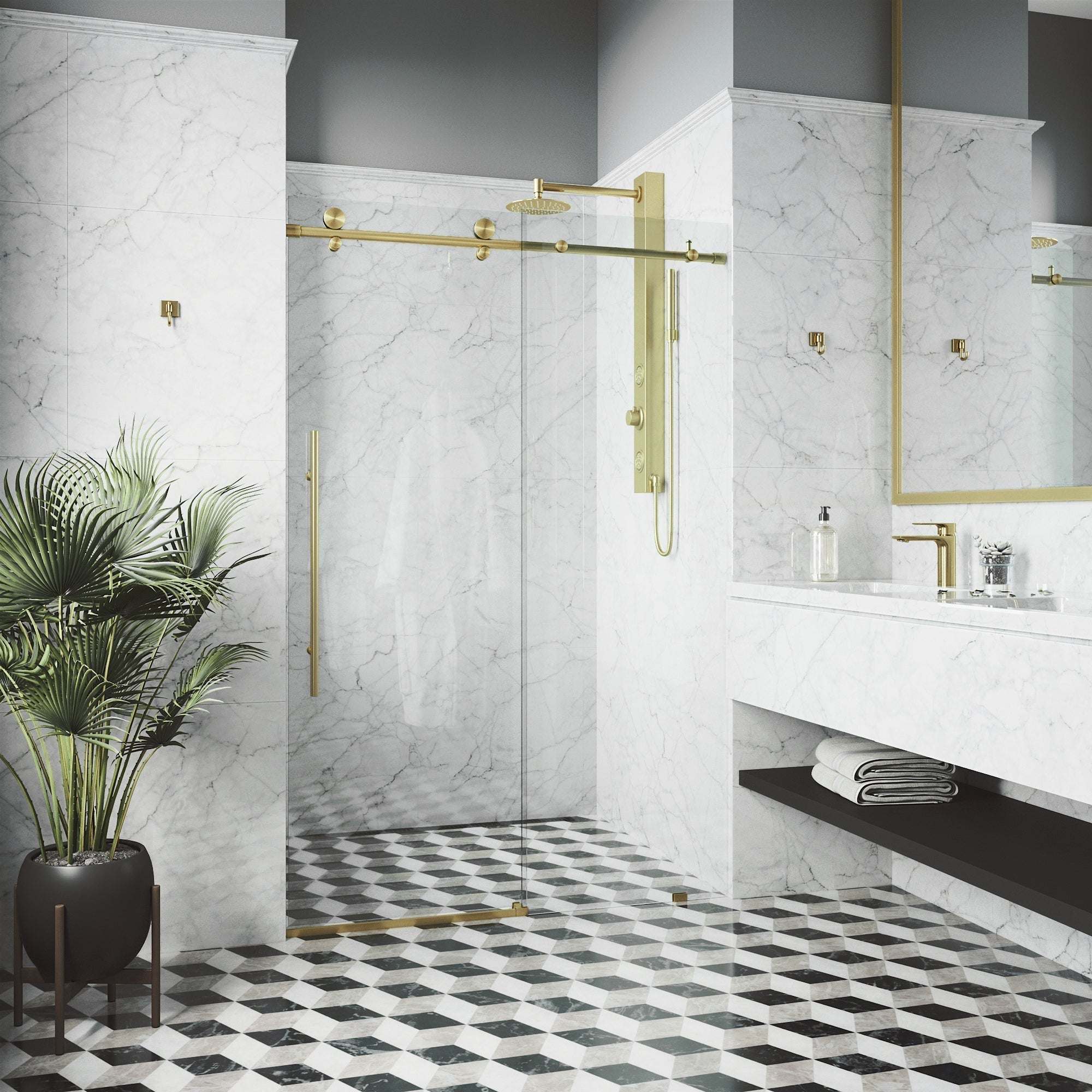 Elan E-Class Frameless Sliding Shower Door - Image 158