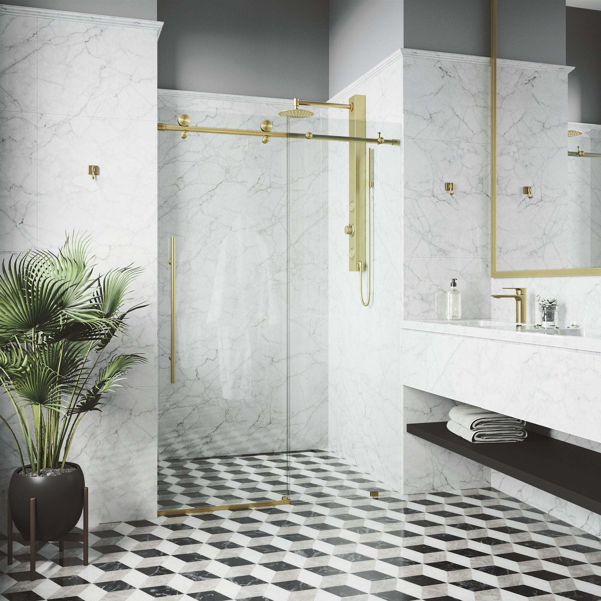 Elan E-Class Frameless Sliding Shower Door - Image 186