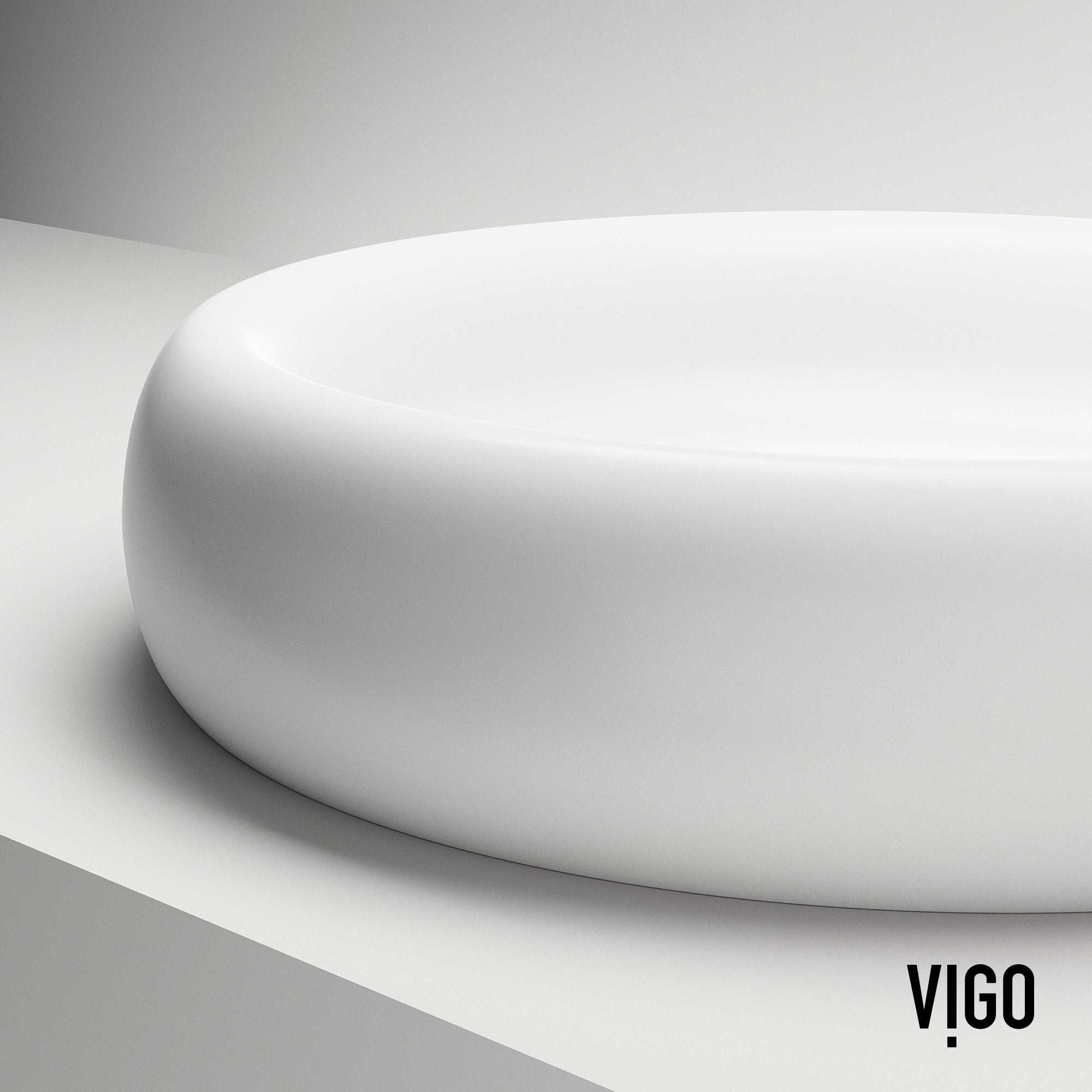 Elan Modern White Matte Stone™ 17 in. Round Vessel Bathroom Sink - Image 10