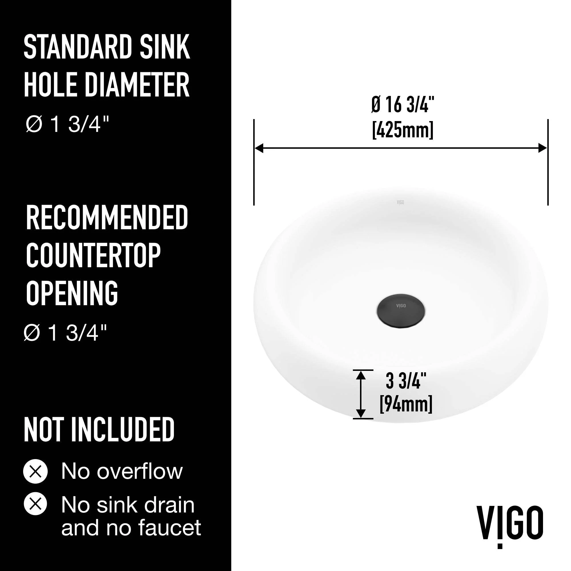 Elan Modern White Matte Stone™ 17 in. Round Vessel Bathroom Sink - Image 3