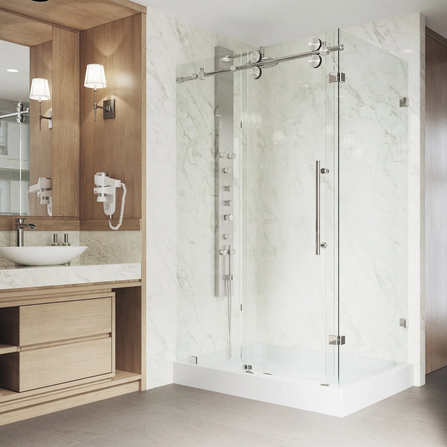Elan Winslow Frameless Rectangle Shower Enclosure - Image 103