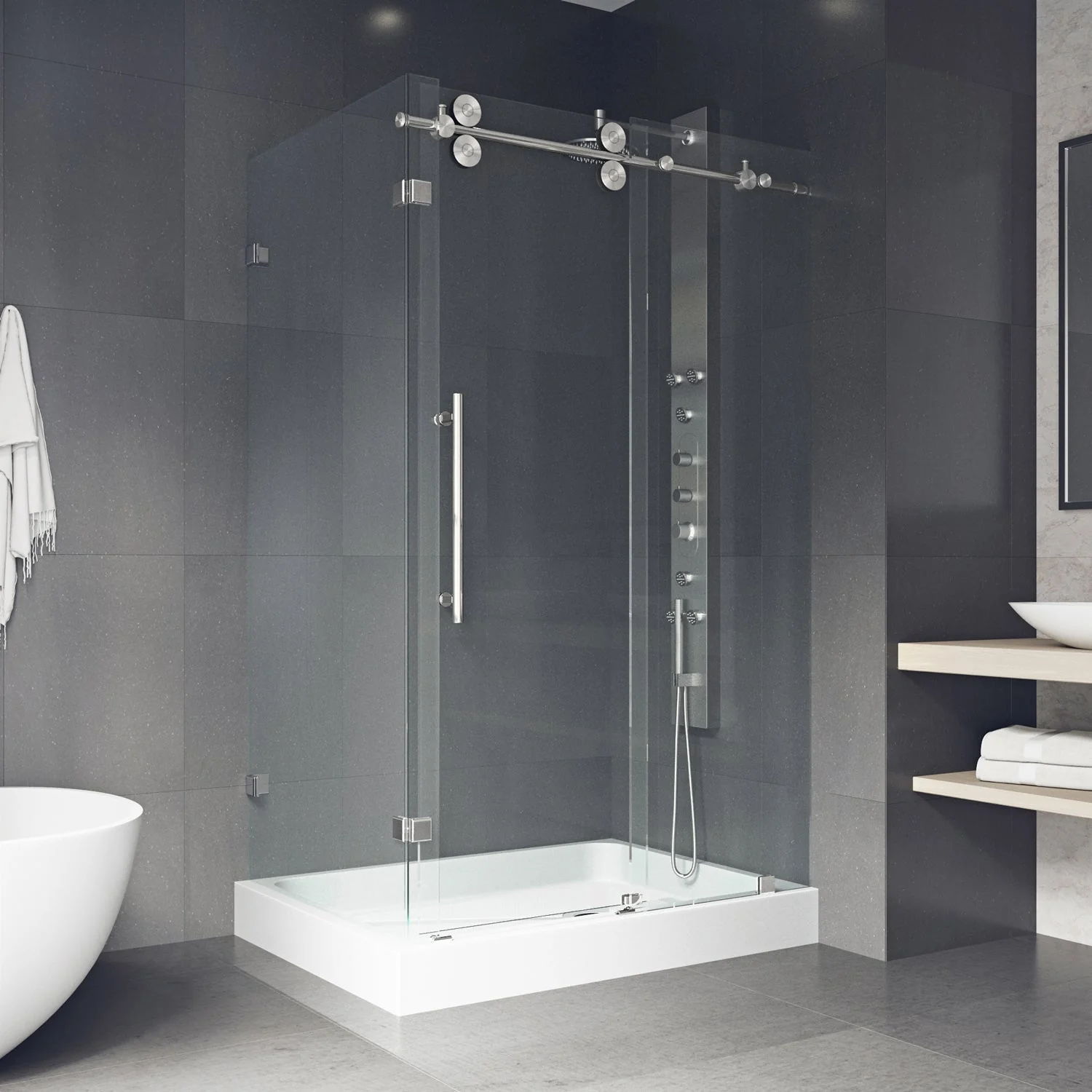 Elan Winslow Frameless Rectangle Shower Enclosure - Image 112