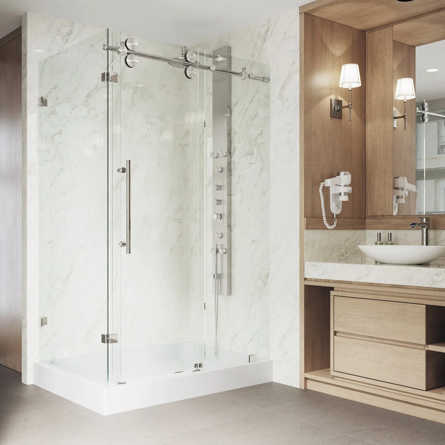 Elan Winslow Frameless Rectangle Shower Enclosure - Image 114