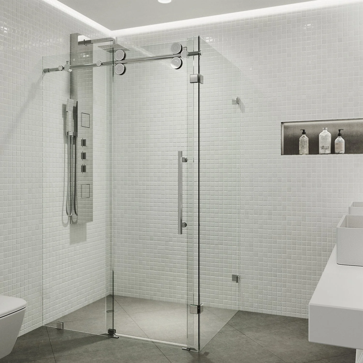 Elan Winslow Frameless Rectangle Shower Enclosure - Image 117