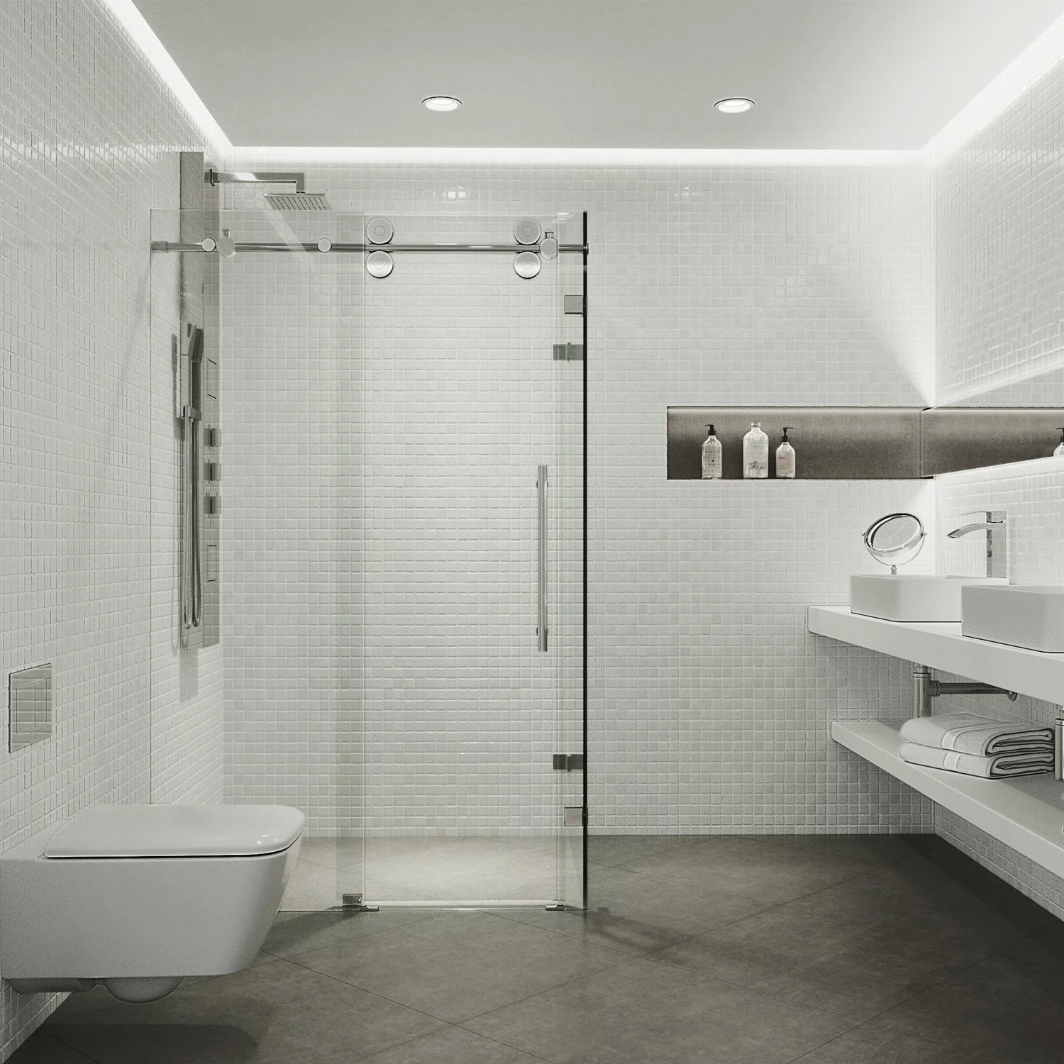 Elan Winslow Frameless Rectangle Shower Enclosure - Image 135