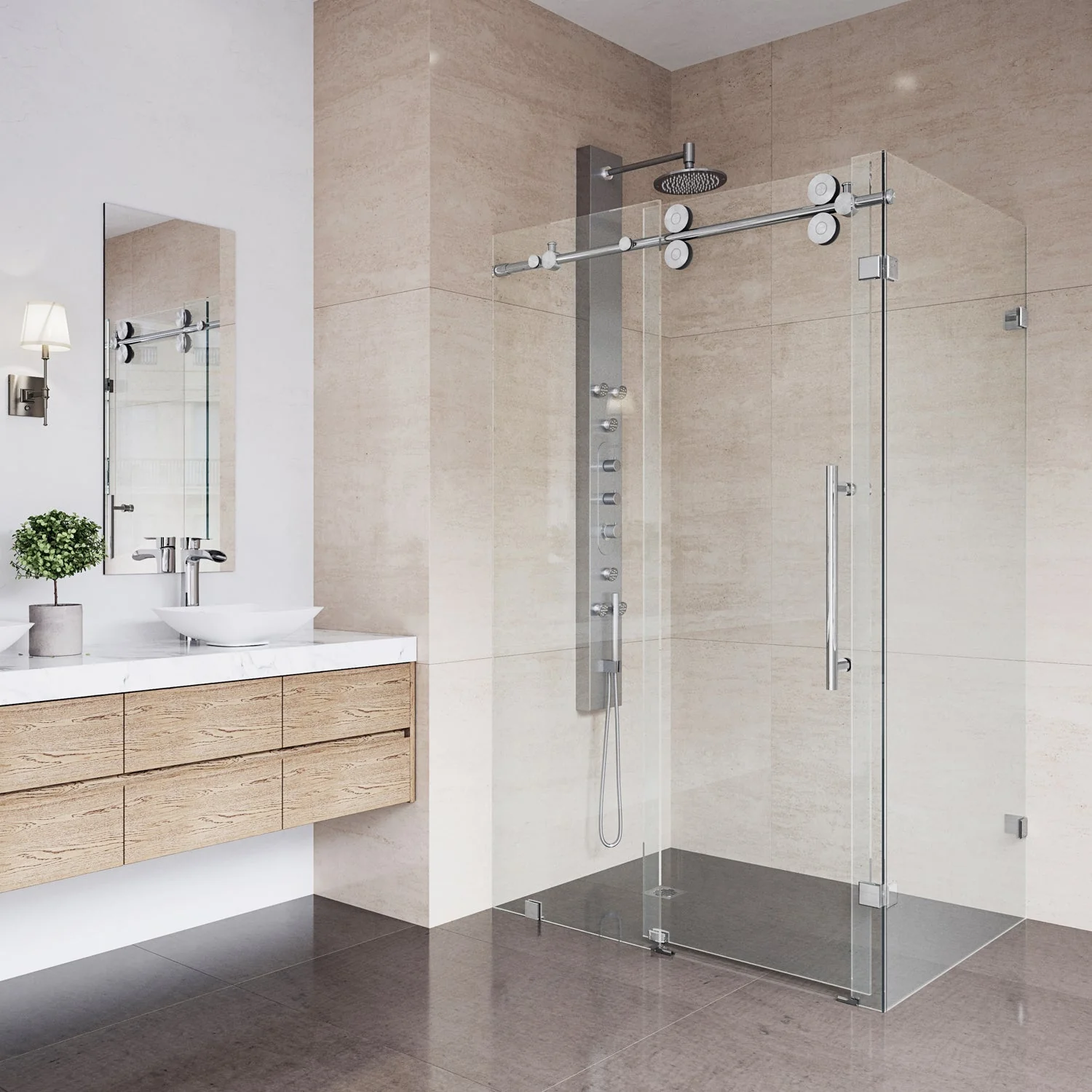 Elan Winslow Frameless Rectangle Shower Enclosure - Image 136