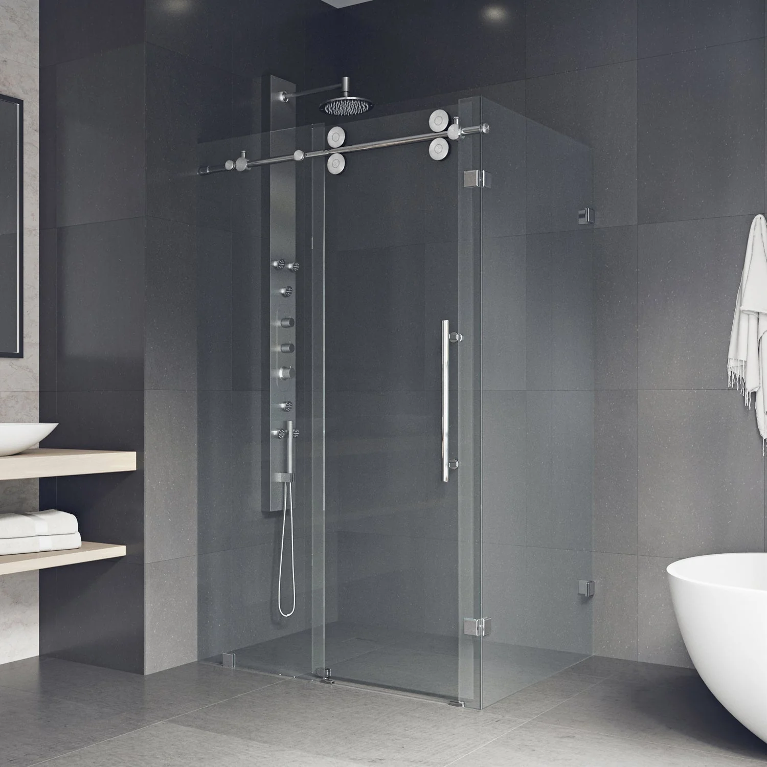 Elan Winslow Frameless Rectangle Shower Enclosure - Image 137