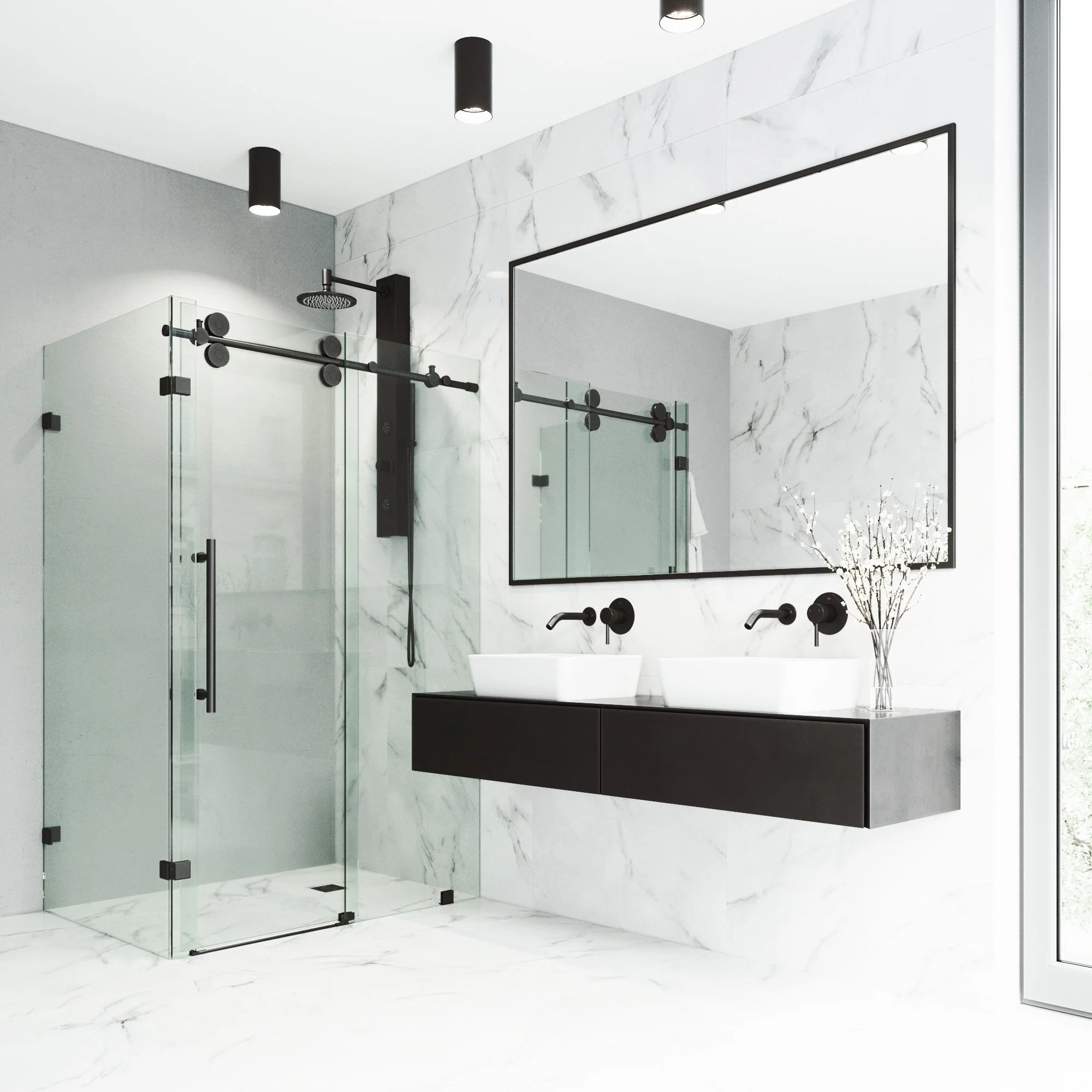 Elan Winslow Frameless Rectangle Shower Enclosure - Image 14