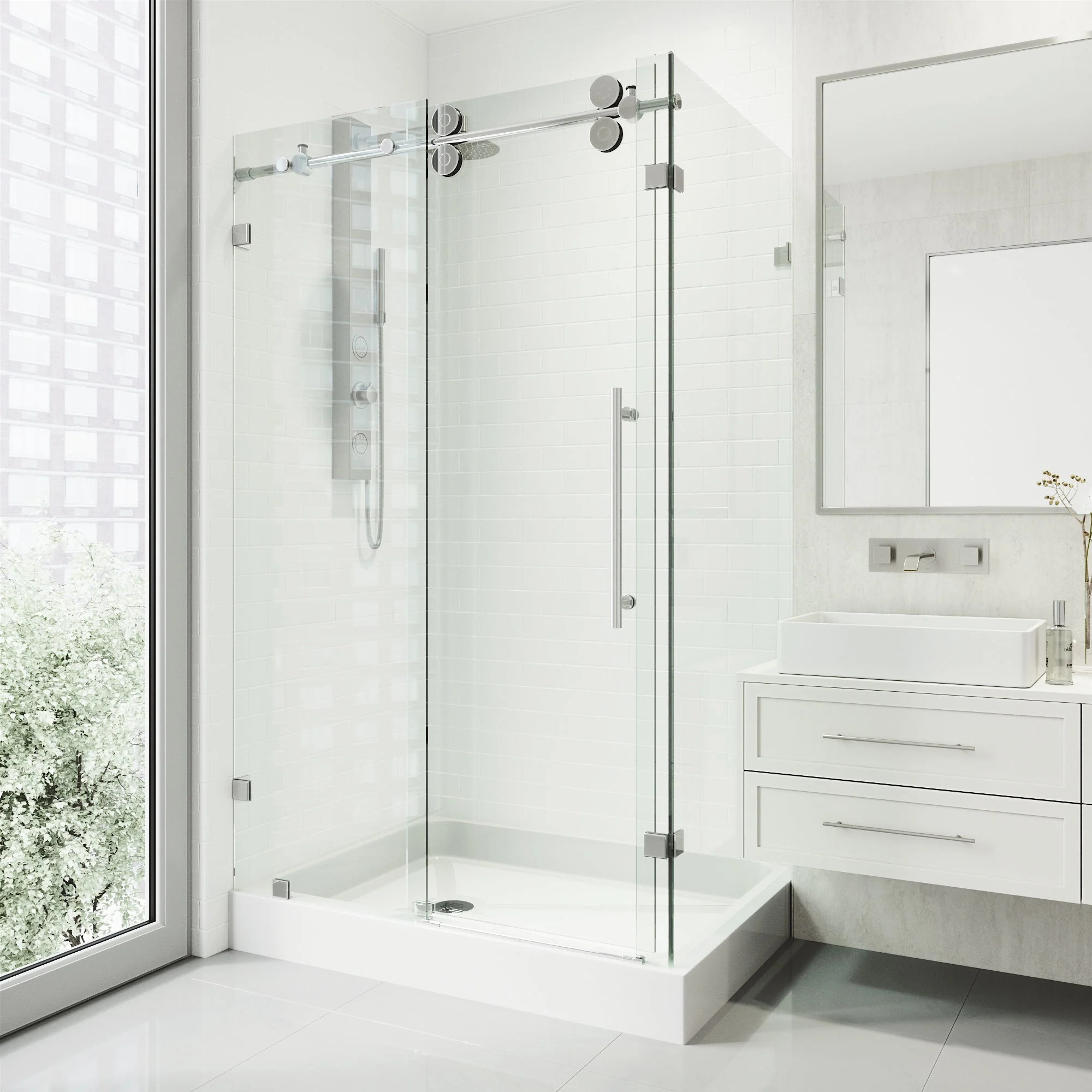 Elan Winslow Frameless Rectangle Shower Enclosure - Image 140