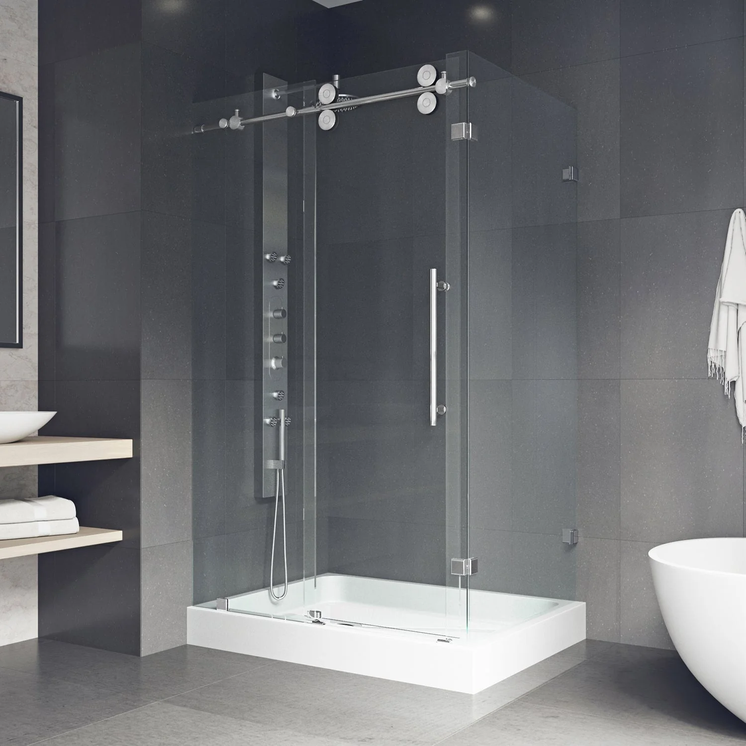 Elan Winslow Frameless Rectangle Shower Enclosure - Image 145