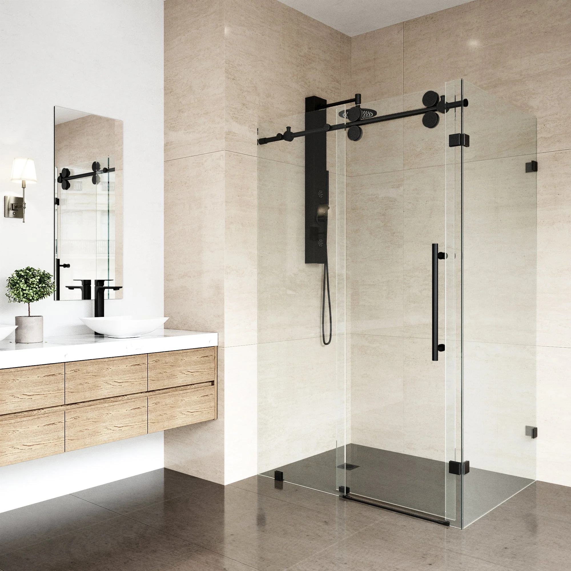 Elan Winslow Frameless Rectangle Shower Enclosure - Image 16