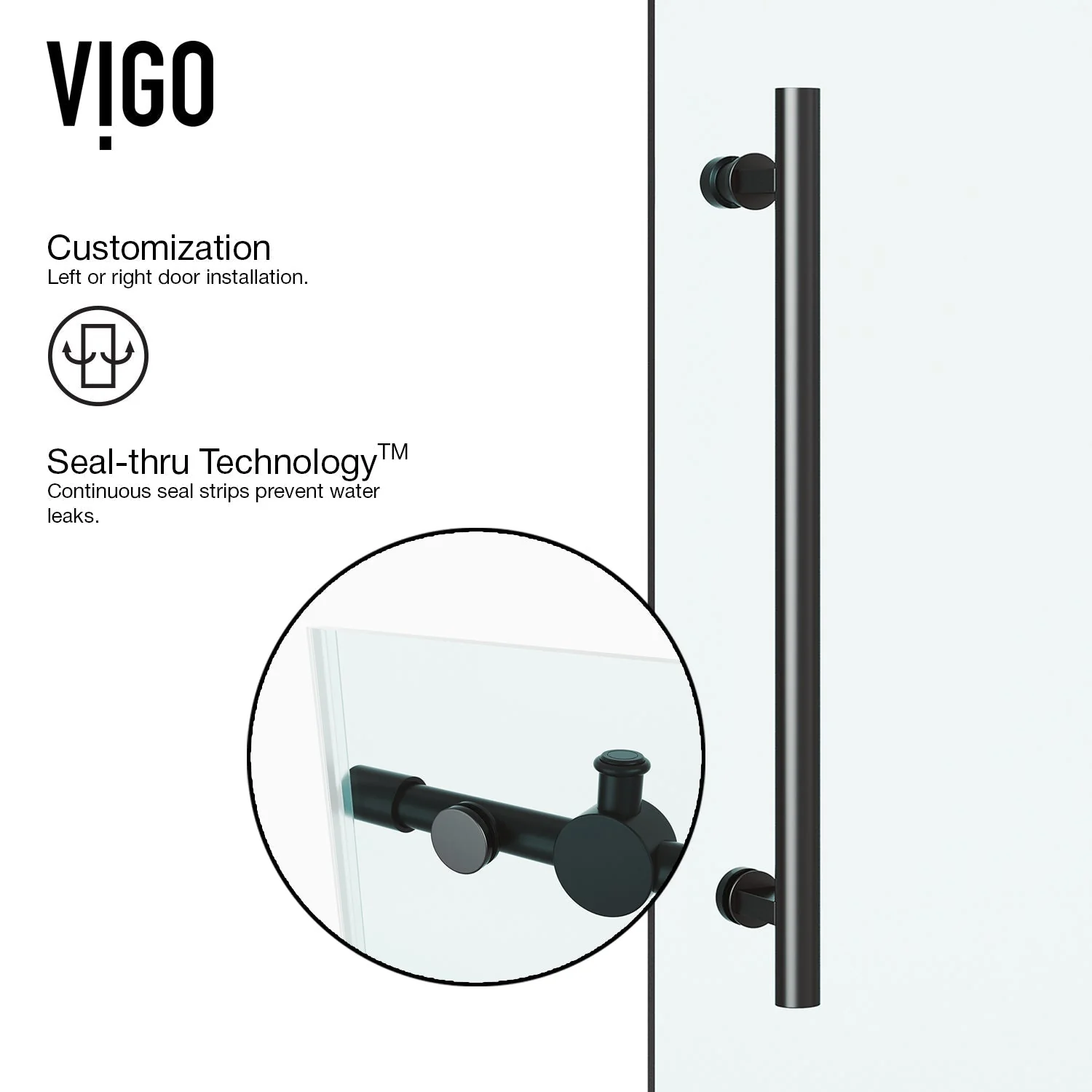 Elan Winslow Frameless Rectangle Shower Enclosure - Image 17