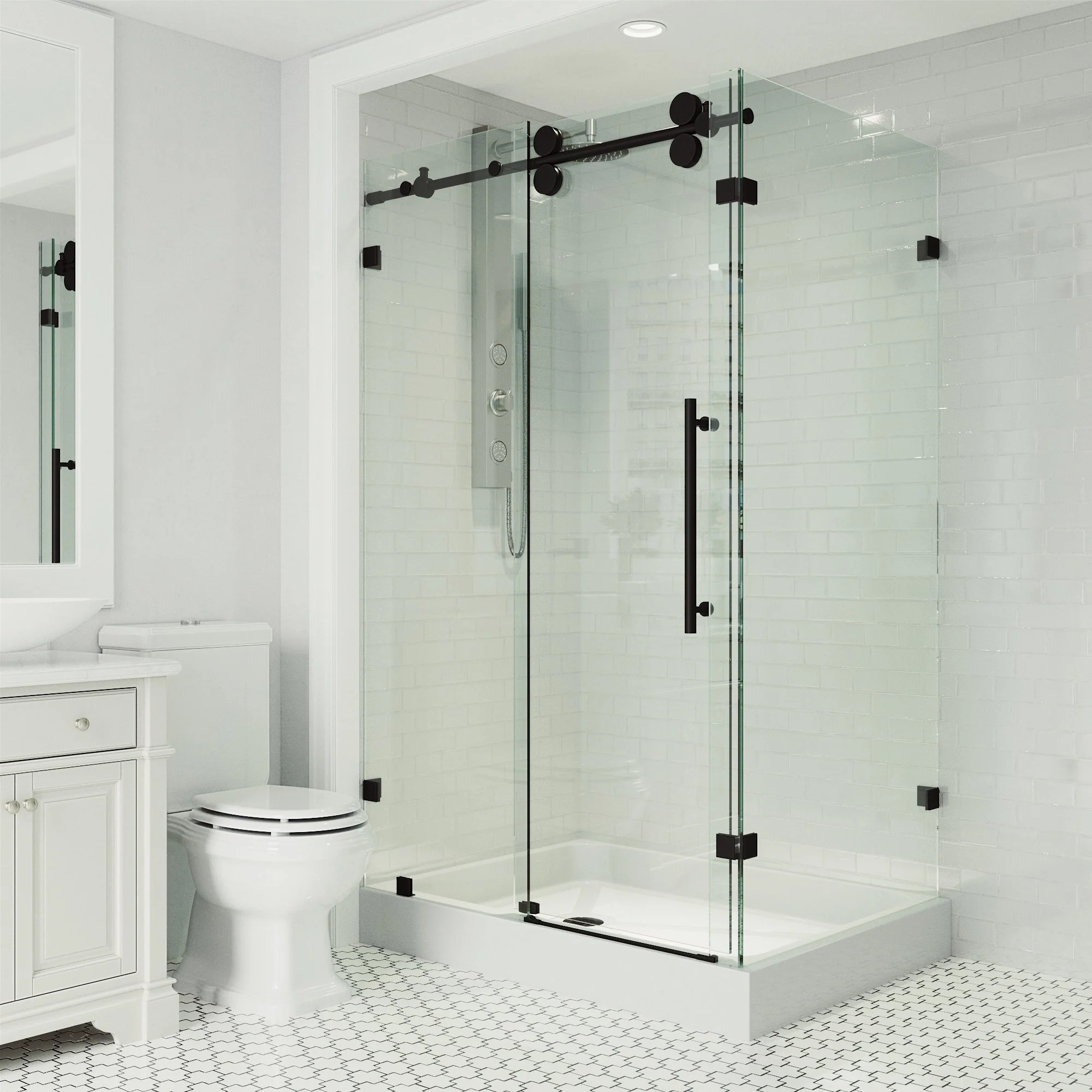 Elan Winslow Frameless Rectangle Shower Enclosure - Image 18