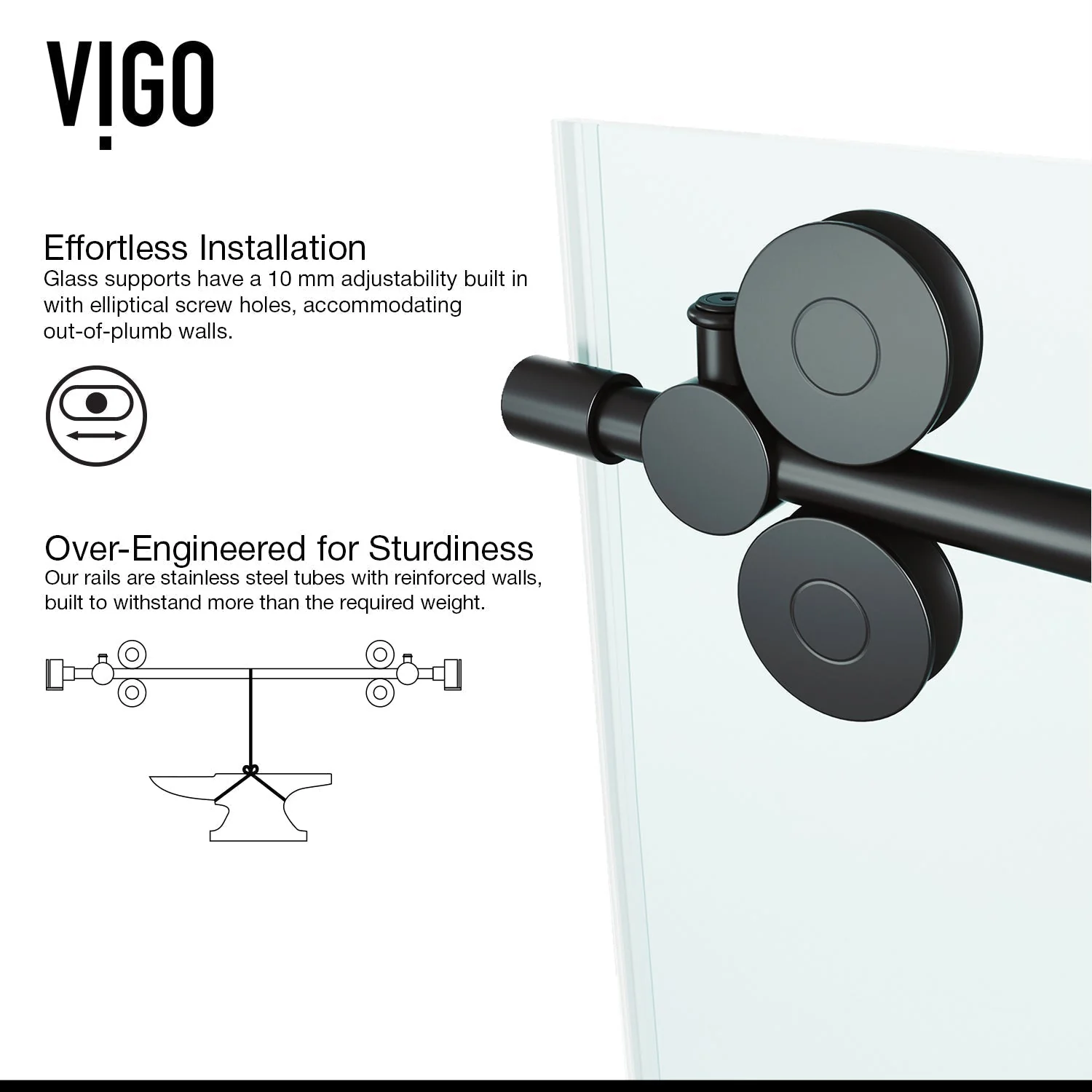 Elan Winslow Frameless Rectangle Shower Enclosure - Image 19
