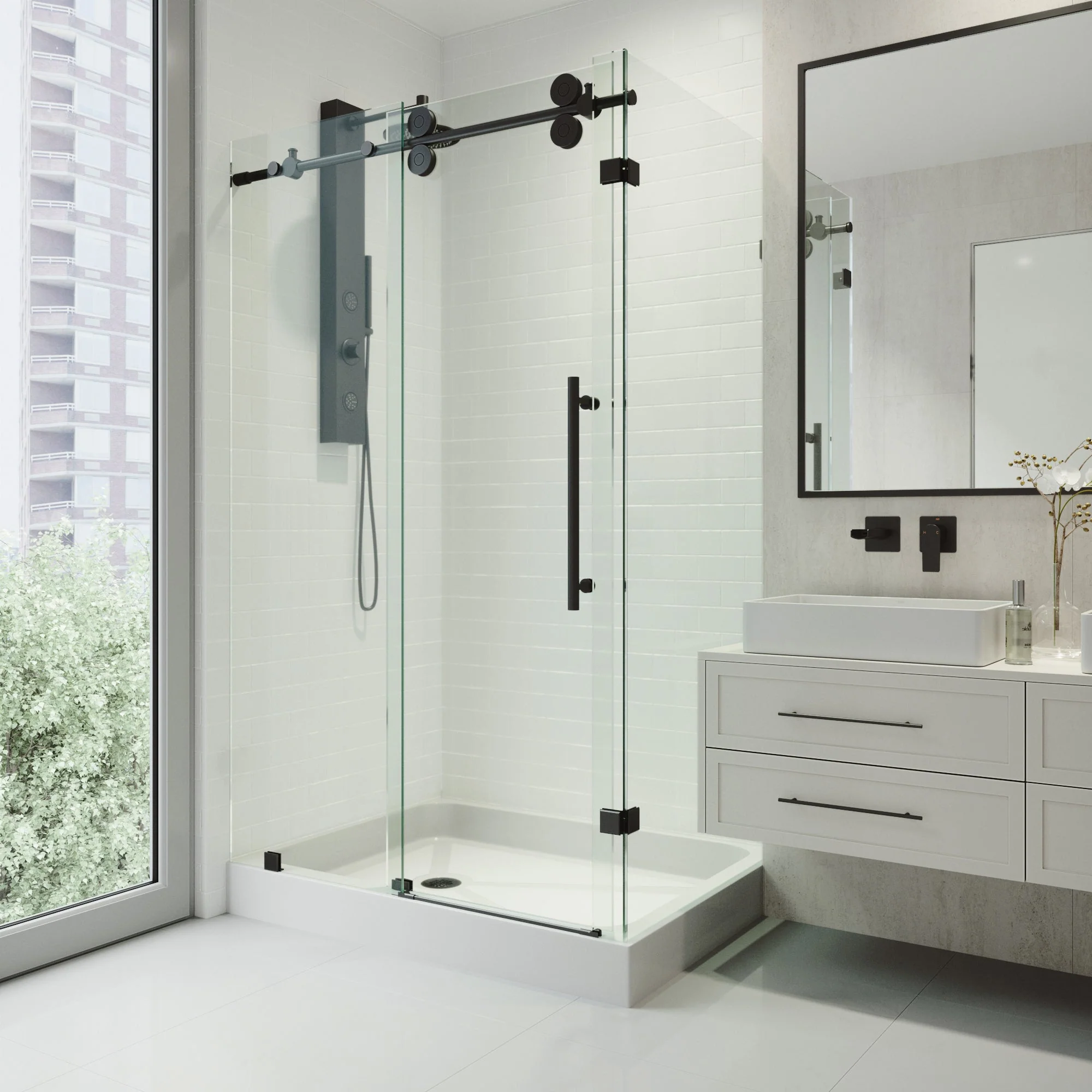 Elan Winslow Frameless Rectangle Shower Enclosure - Image 22