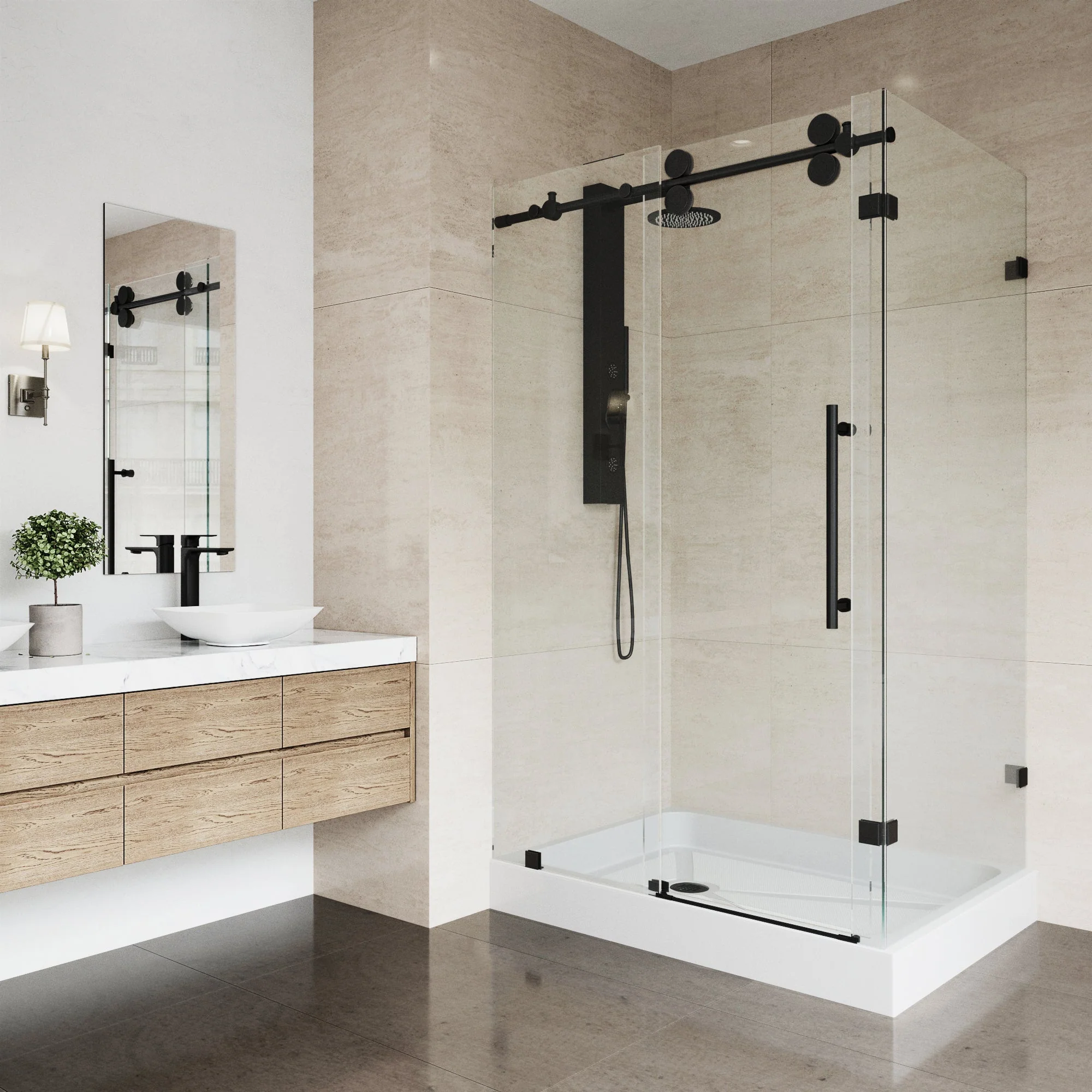 Elan Winslow Frameless Rectangle Shower Enclosure - Image 24