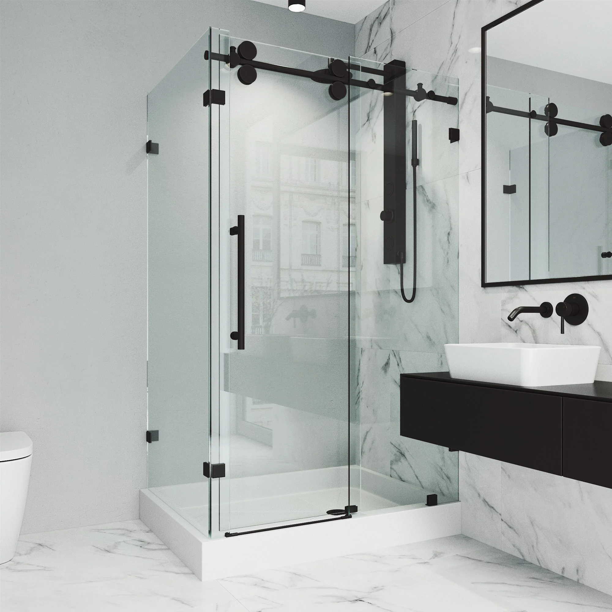 Elan Winslow Frameless Rectangle Shower Enclosure - Image 28