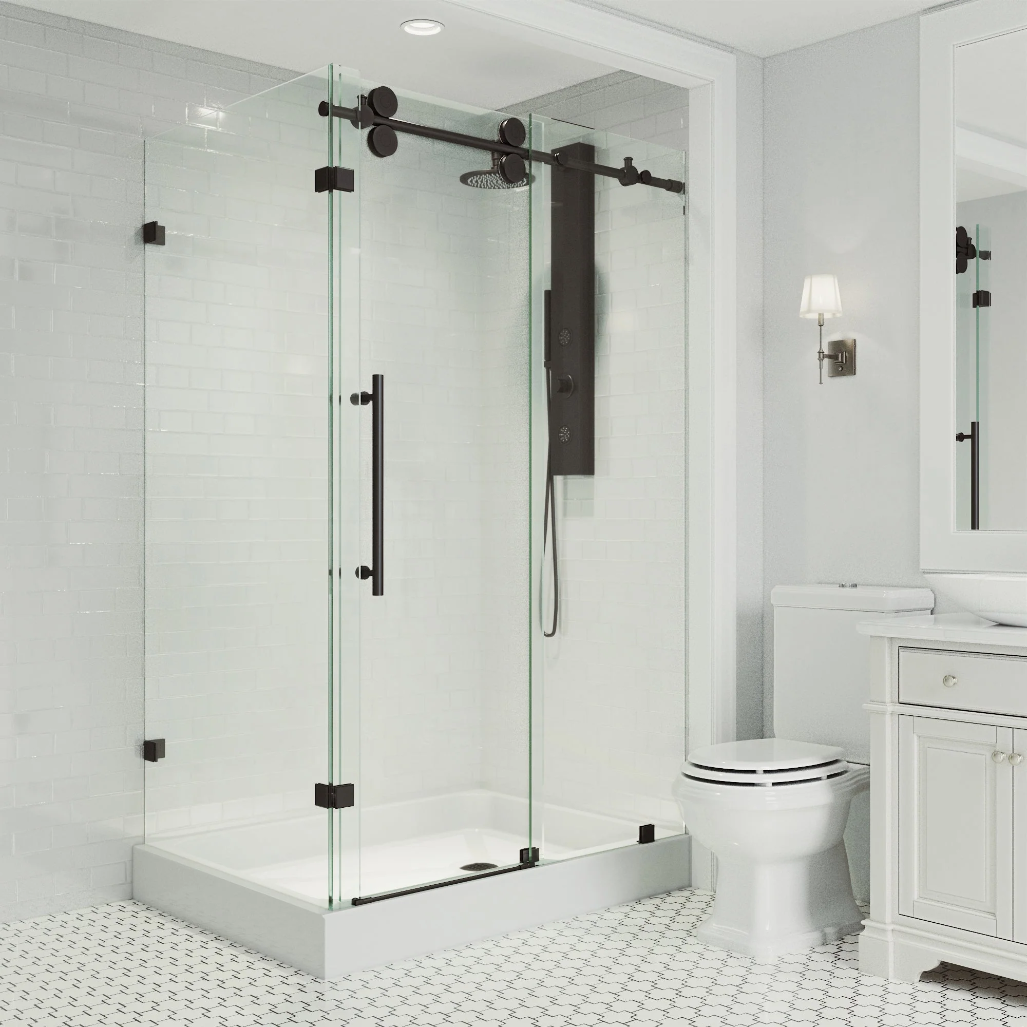 Elan Winslow Frameless Rectangle Shower Enclosure - Image 32