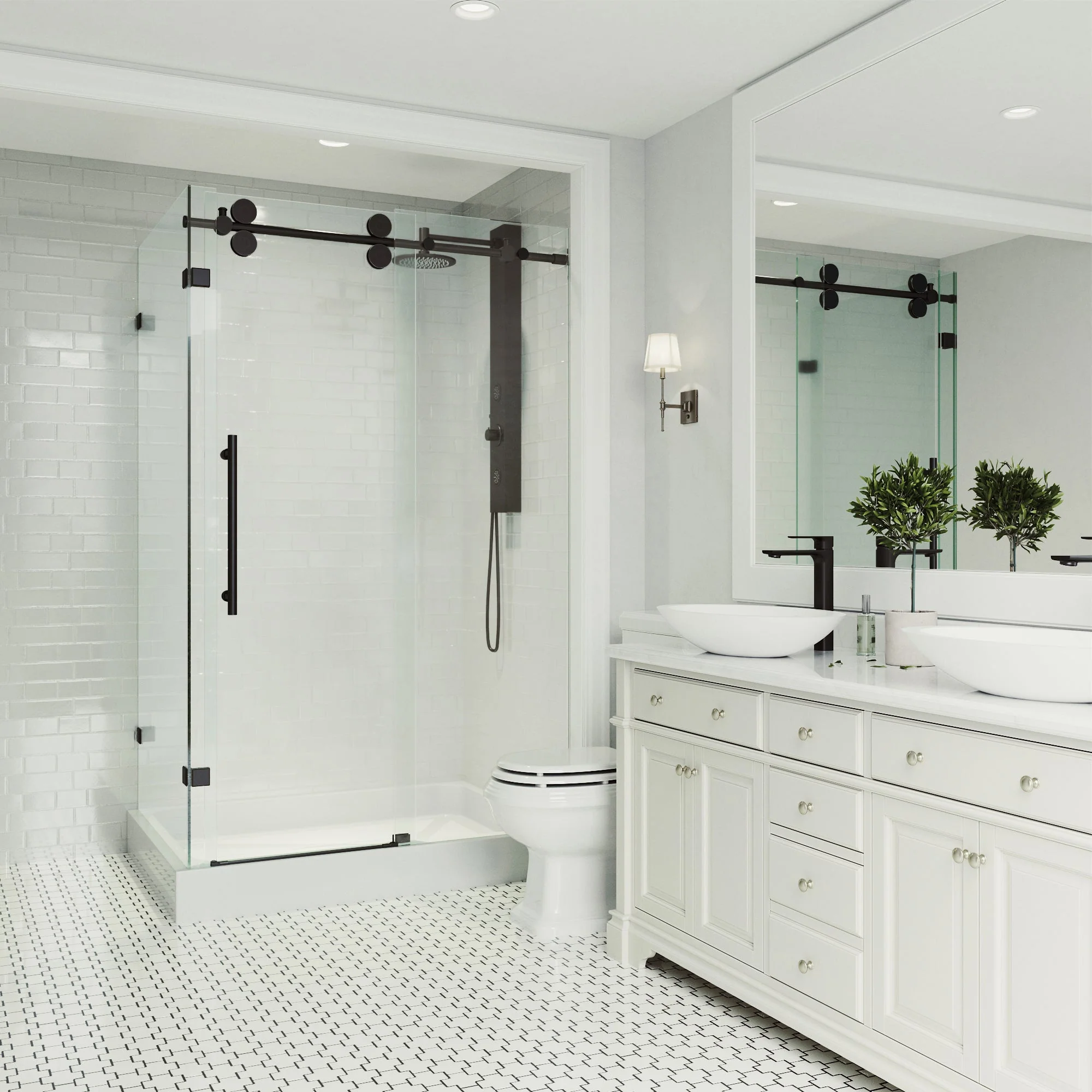 Elan Winslow Frameless Rectangle Shower Enclosure - Image 33