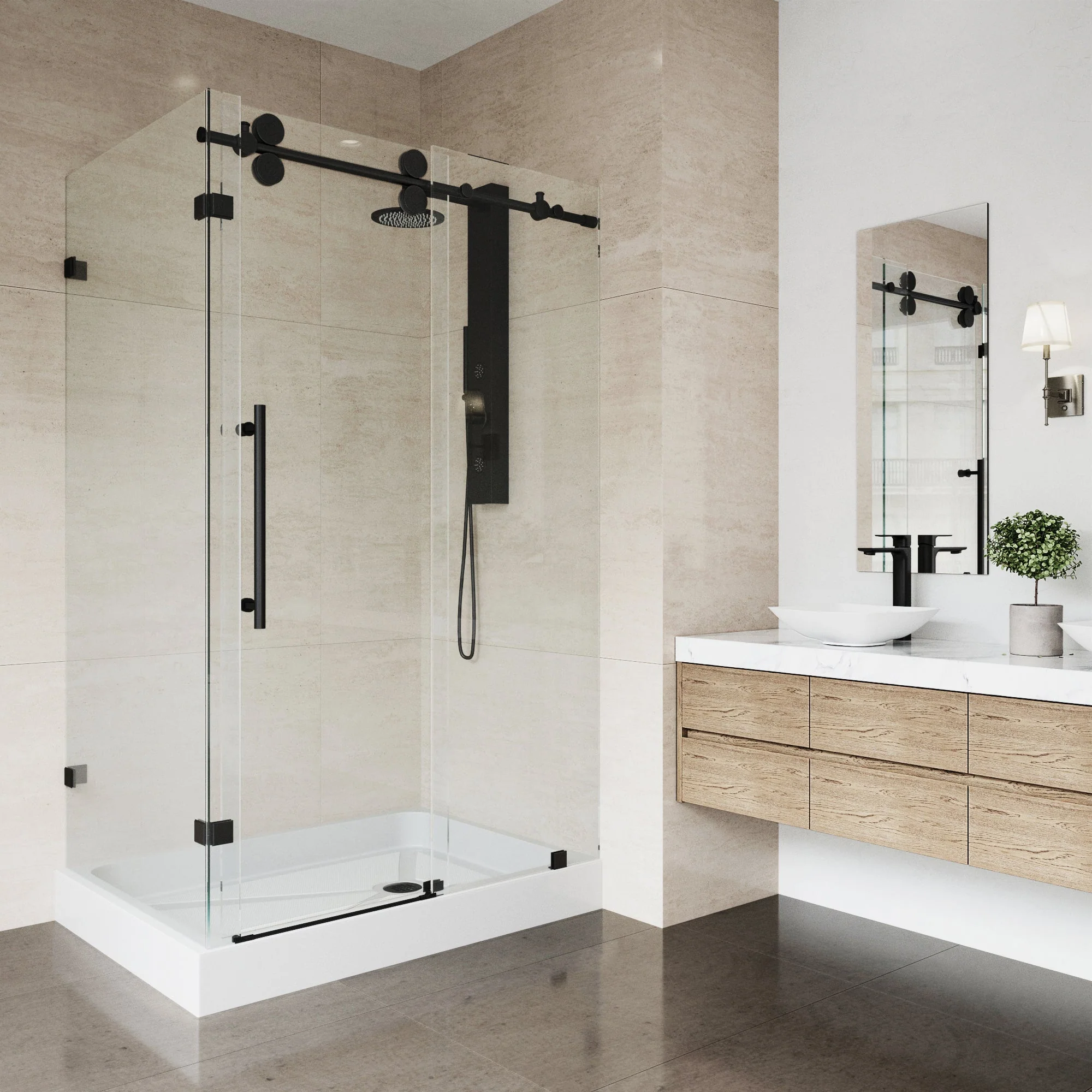 Elan Winslow Frameless Rectangle Shower Enclosure - Image 35