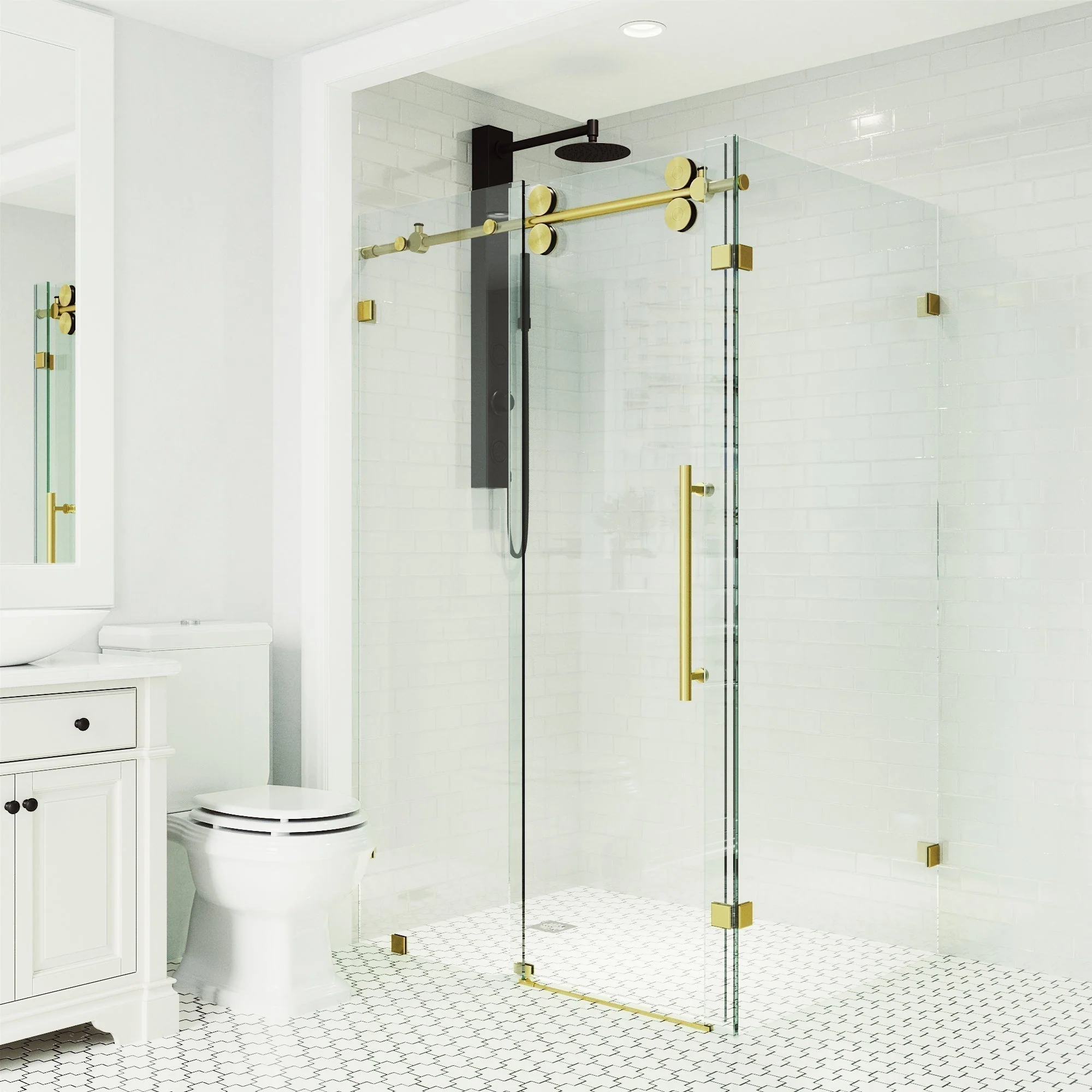 Elan Winslow Frameless Rectangle Shower Enclosure - Image 38