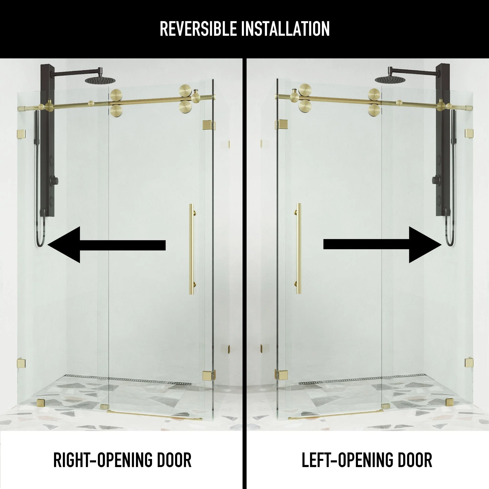 Elan Winslow Frameless Rectangle Shower Enclosure - Image 44