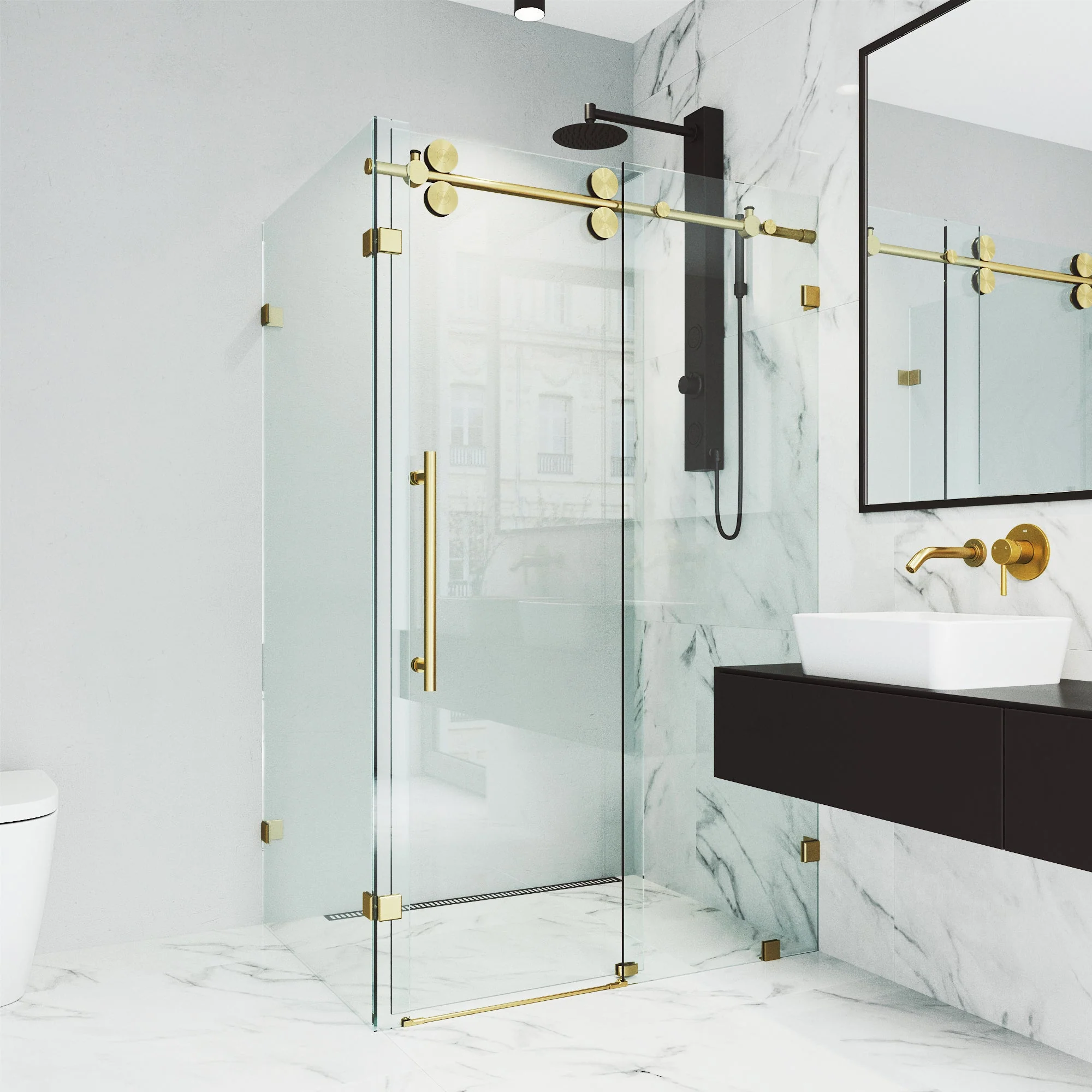 Elan Winslow Frameless Rectangle Shower Enclosure - Image 47