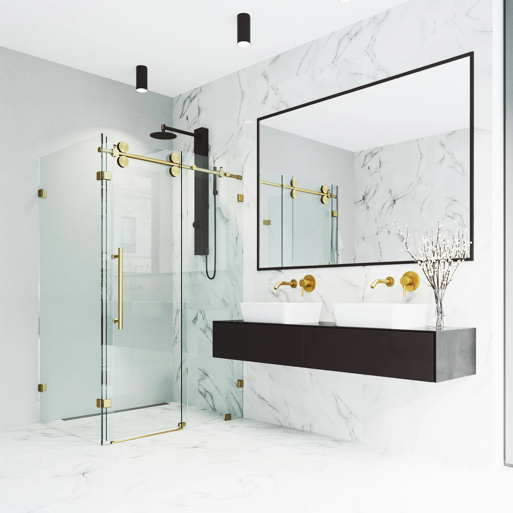 Elan Winslow Frameless Rectangle Shower Enclosure - Image 48