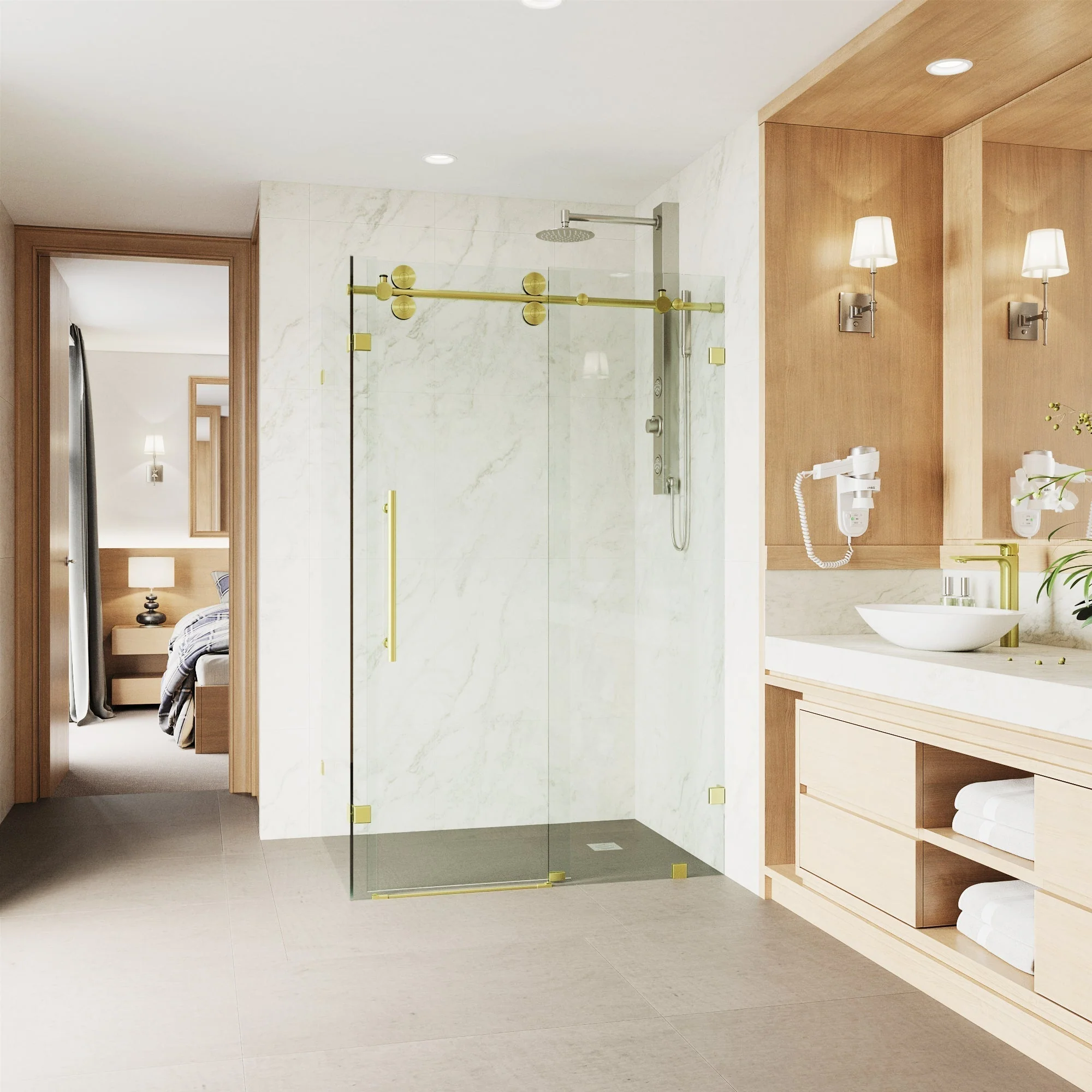 Elan Winslow Frameless Rectangle Shower Enclosure - Image 50