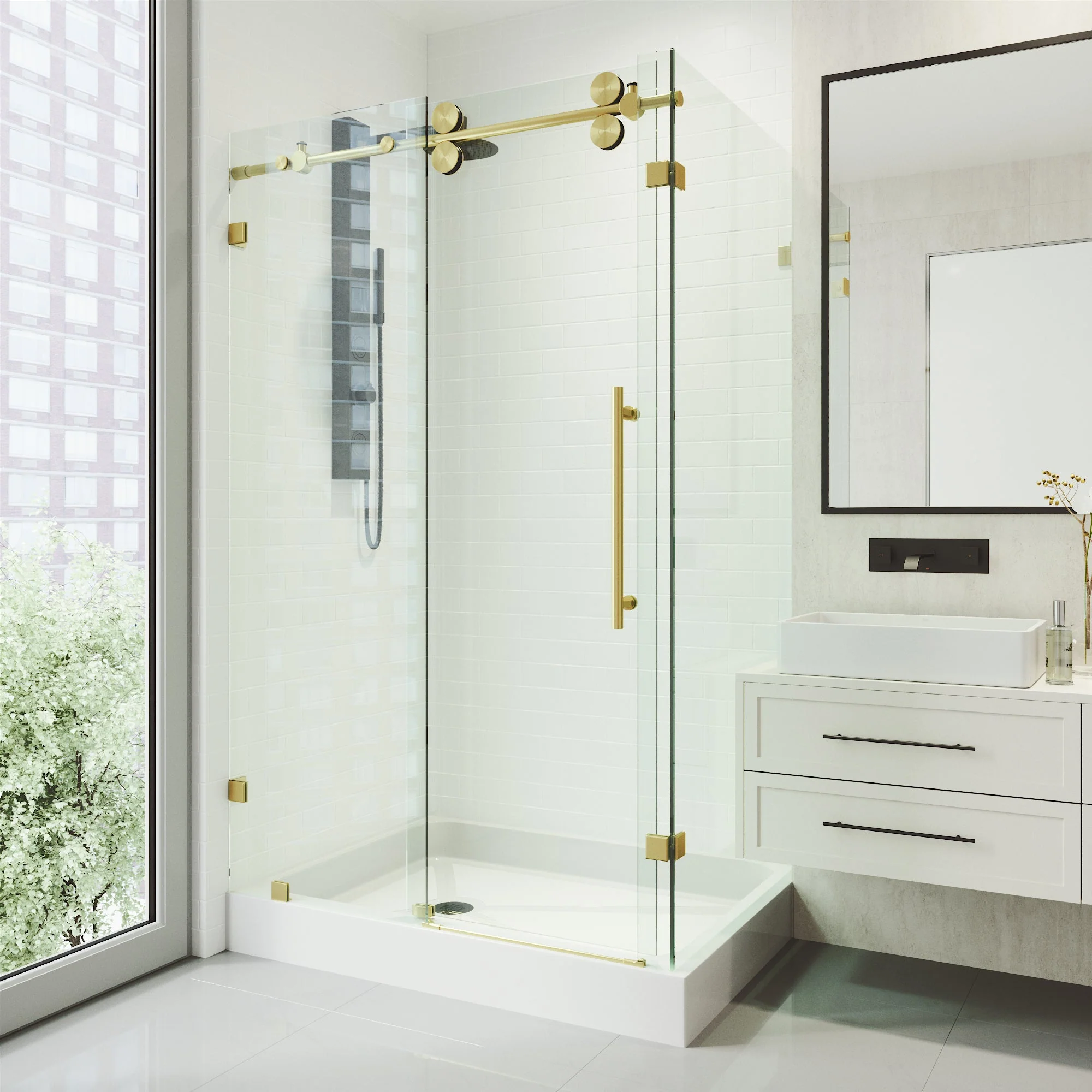 Elan Winslow Frameless Rectangle Shower Enclosure - Image 51