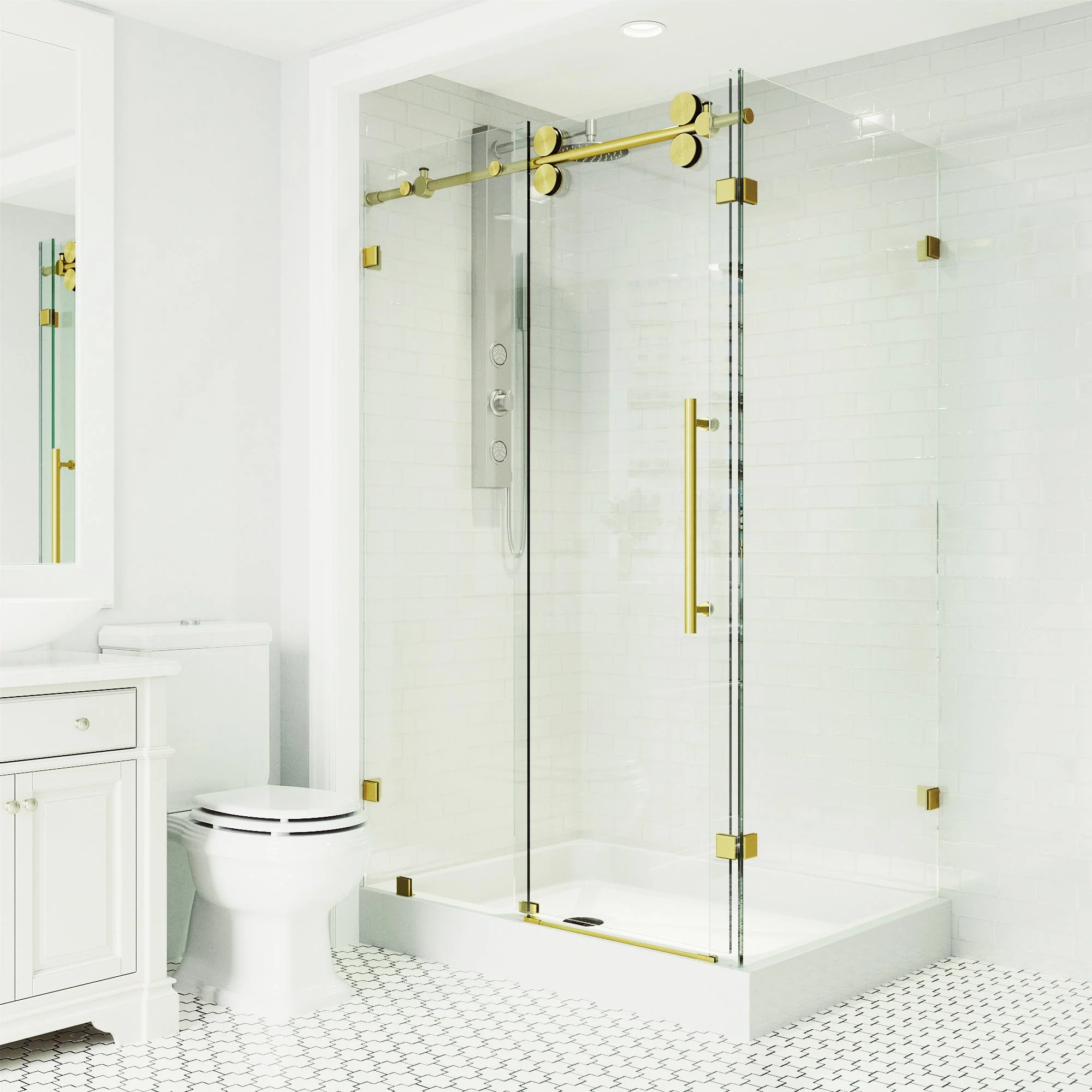 Elan Winslow Frameless Rectangle Shower Enclosure - Image 56