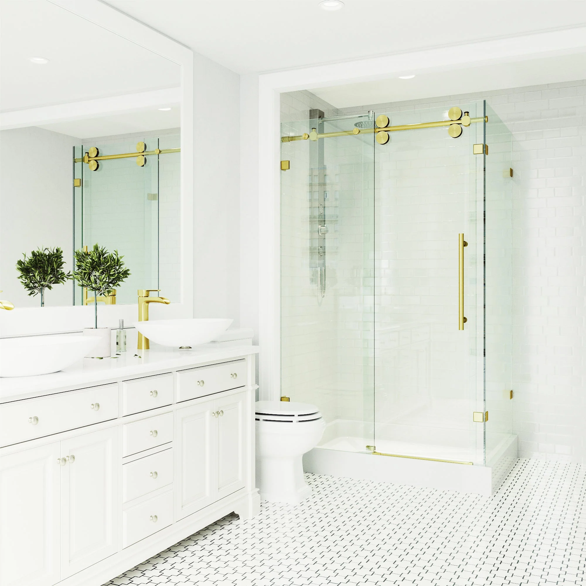 Elan Winslow Frameless Rectangle Shower Enclosure - Image 57