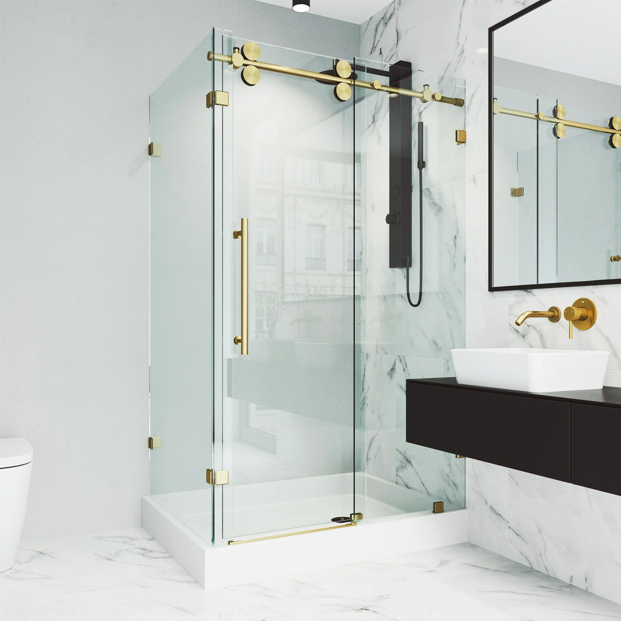 Elan Winslow Frameless Rectangle Shower Enclosure - Image 66