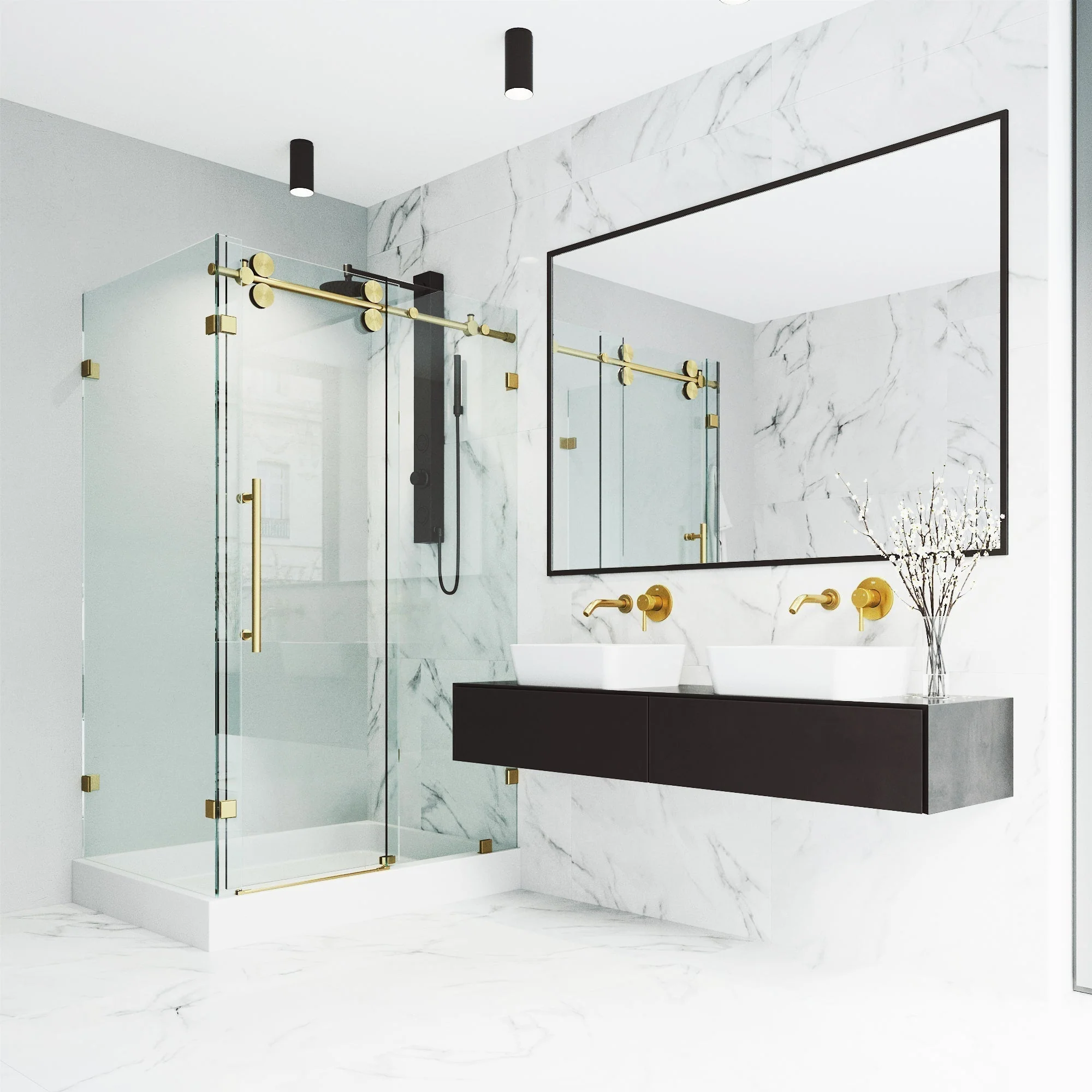 Elan Winslow Frameless Rectangle Shower Enclosure - Image 67