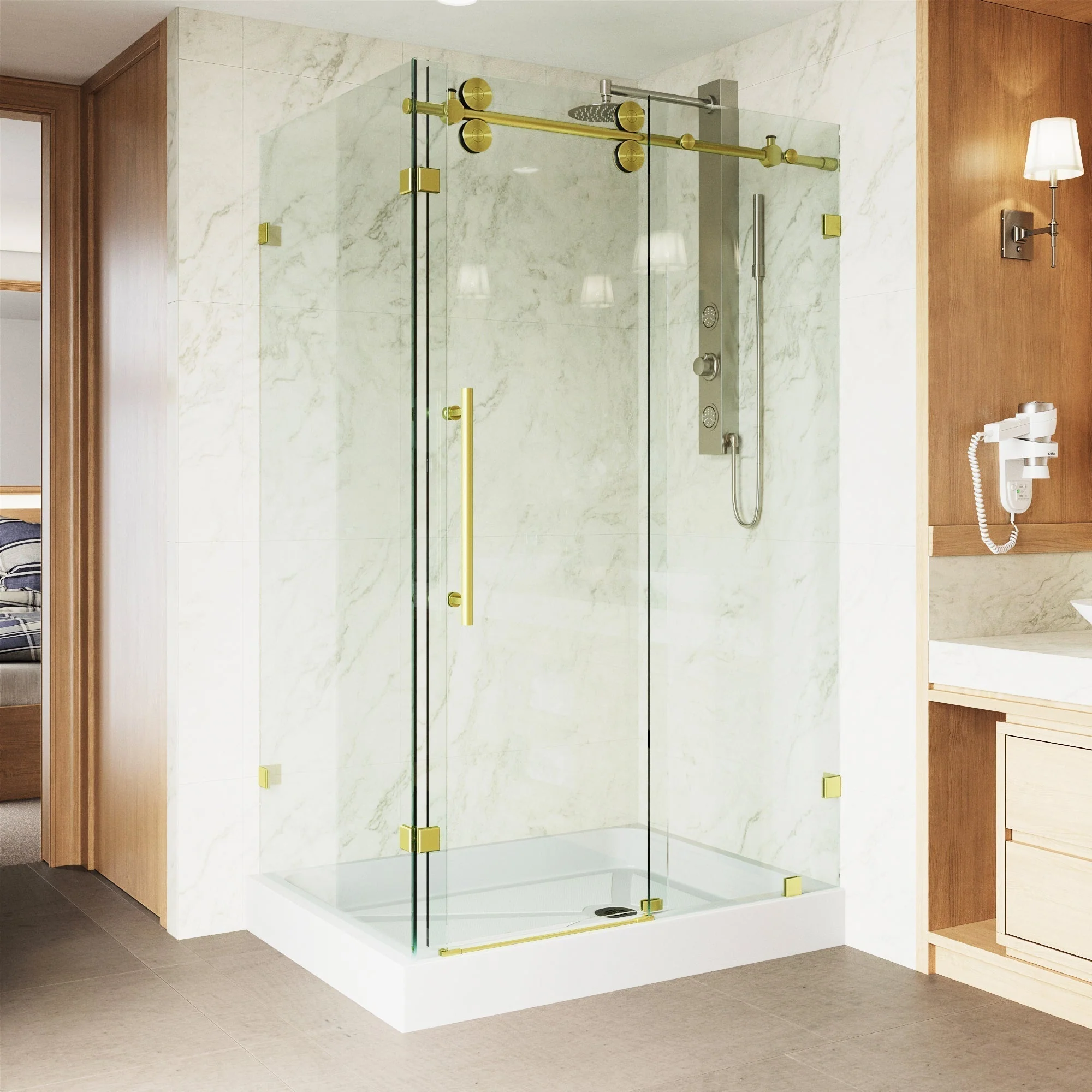 Elan Winslow Frameless Rectangle Shower Enclosure - Image 68