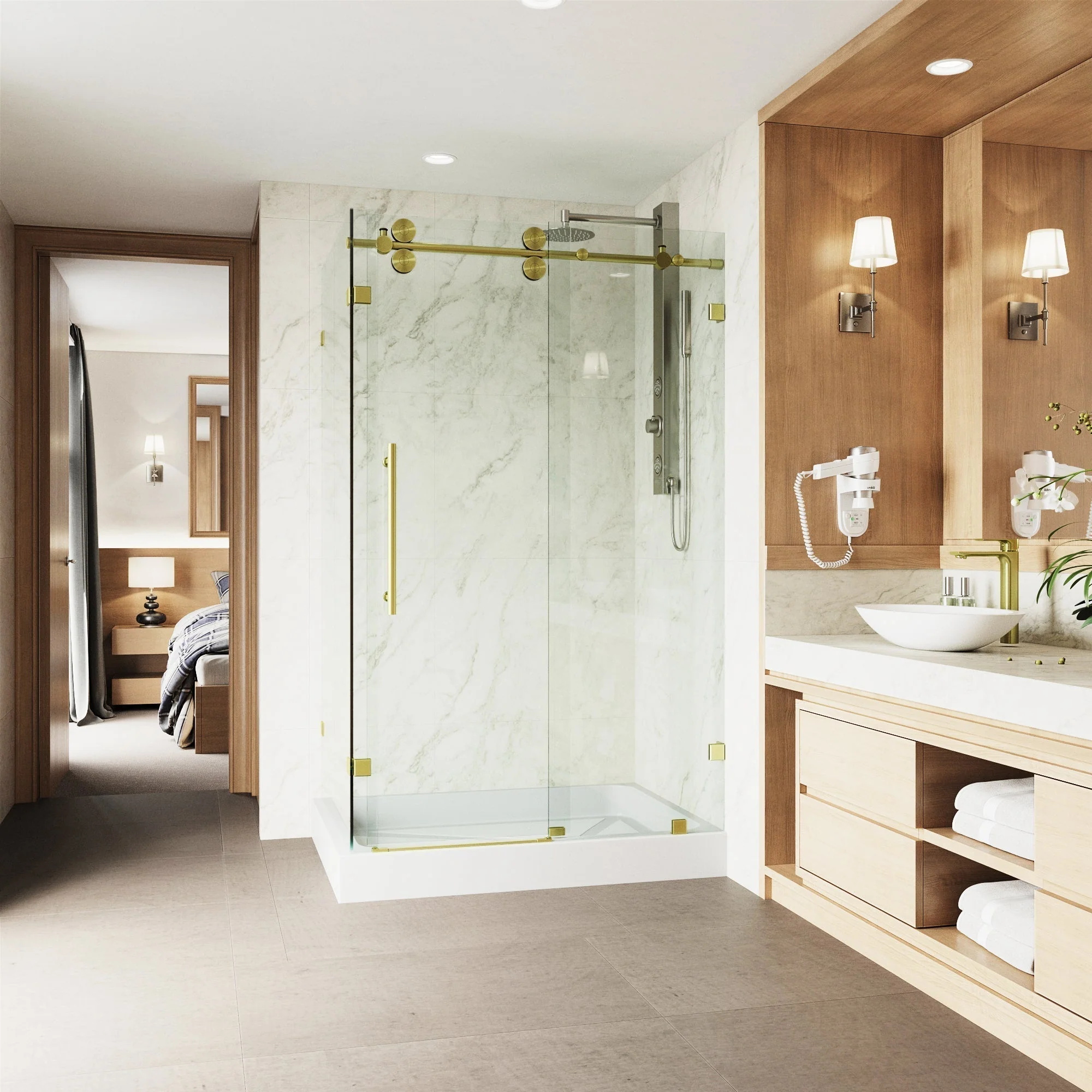 Elan Winslow Frameless Rectangle Shower Enclosure - Image 69