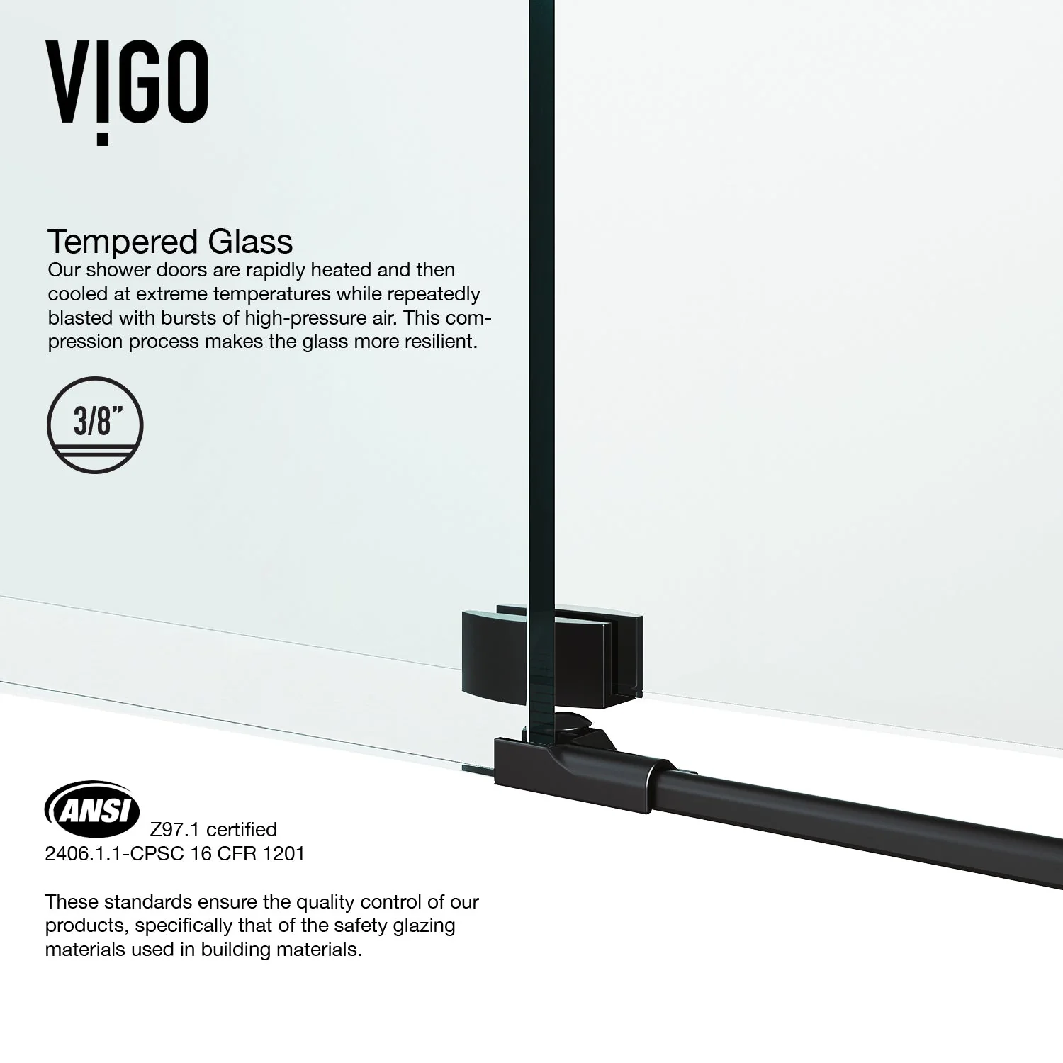 Elan Winslow Frameless Rectangle Shower Enclosure - Image 8