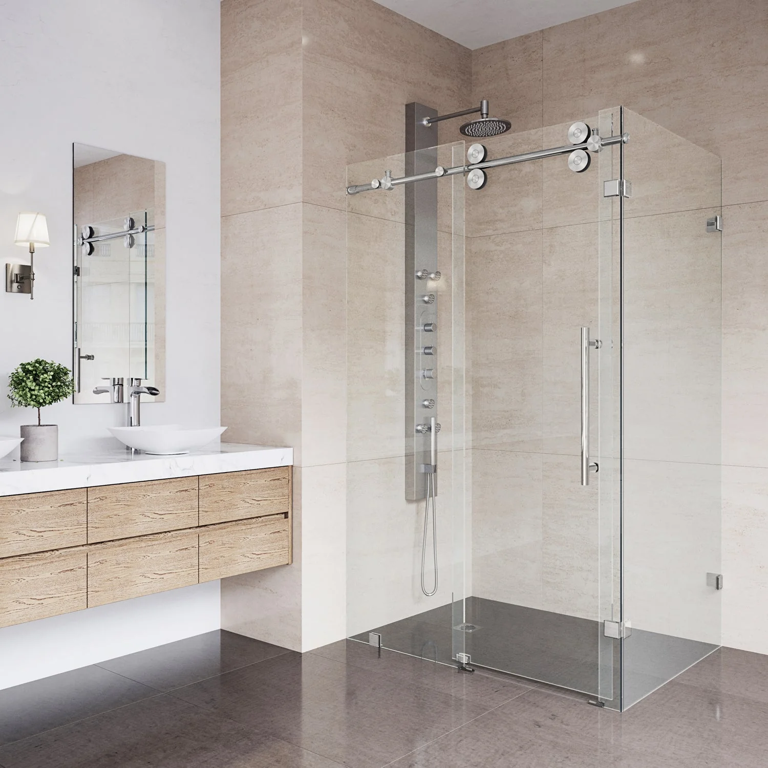 Elan Winslow Frameless Rectangle Shower Enclosure - Image 81