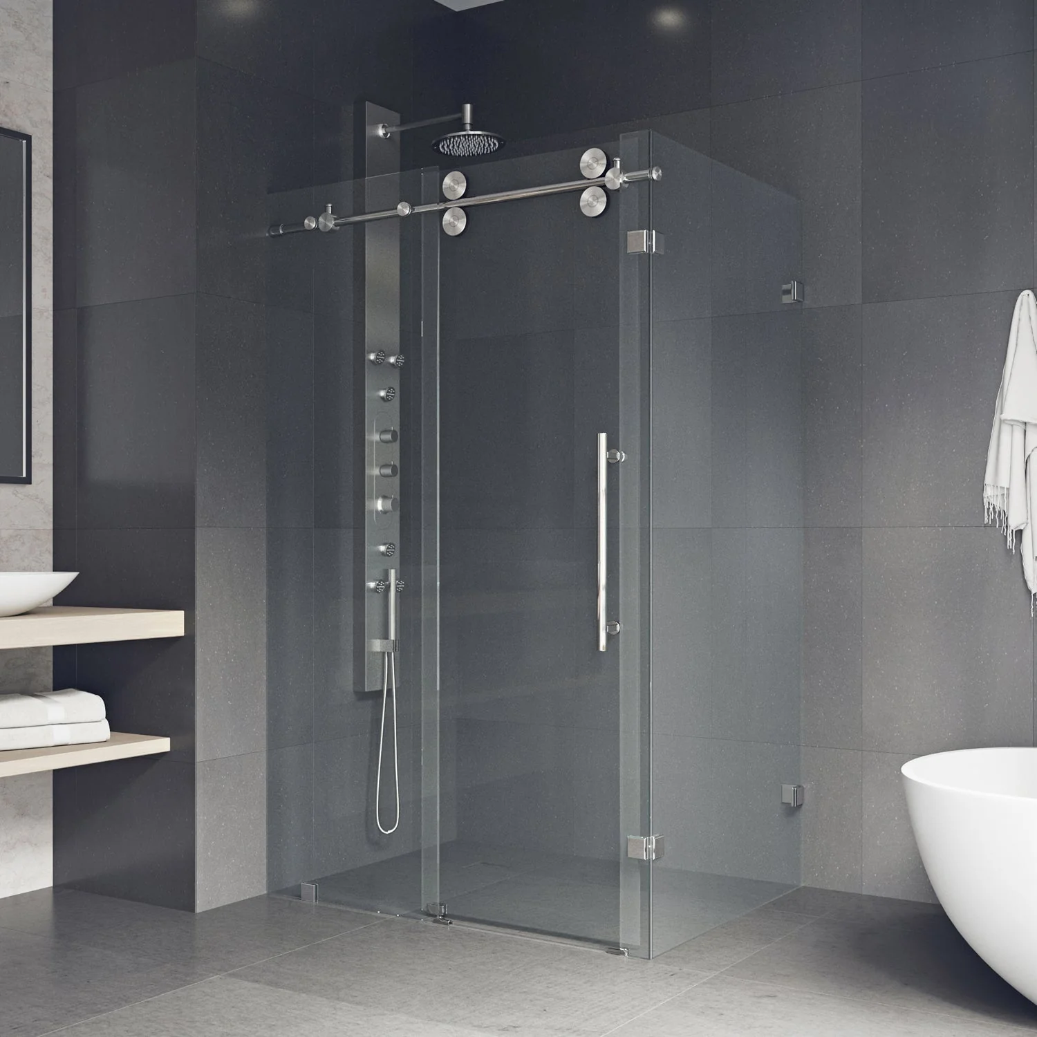Elan Winslow Frameless Rectangle Shower Enclosure - Image 82