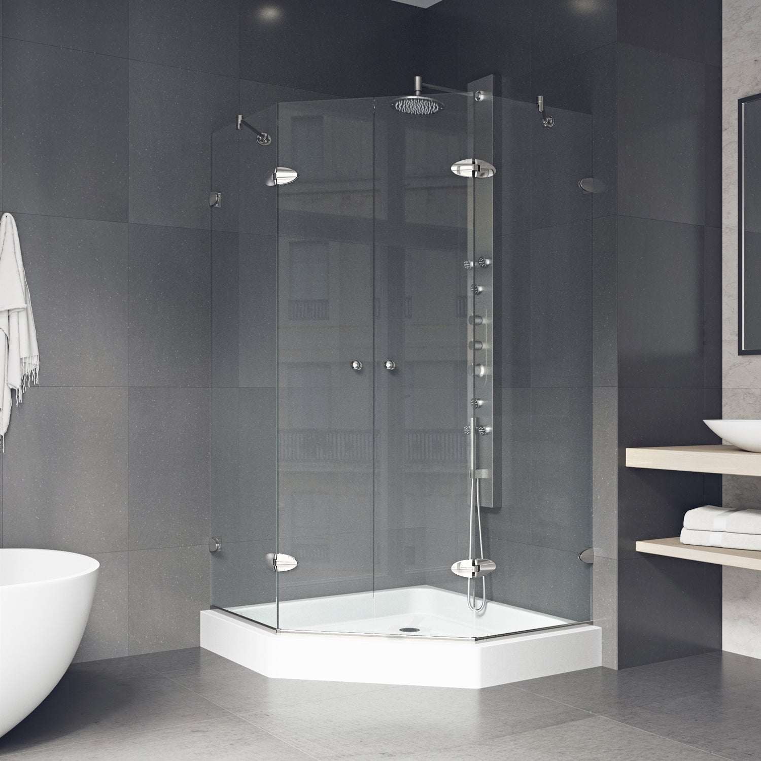 Gemini Frameless Neo-Angle Shower Enclosure - Image 22